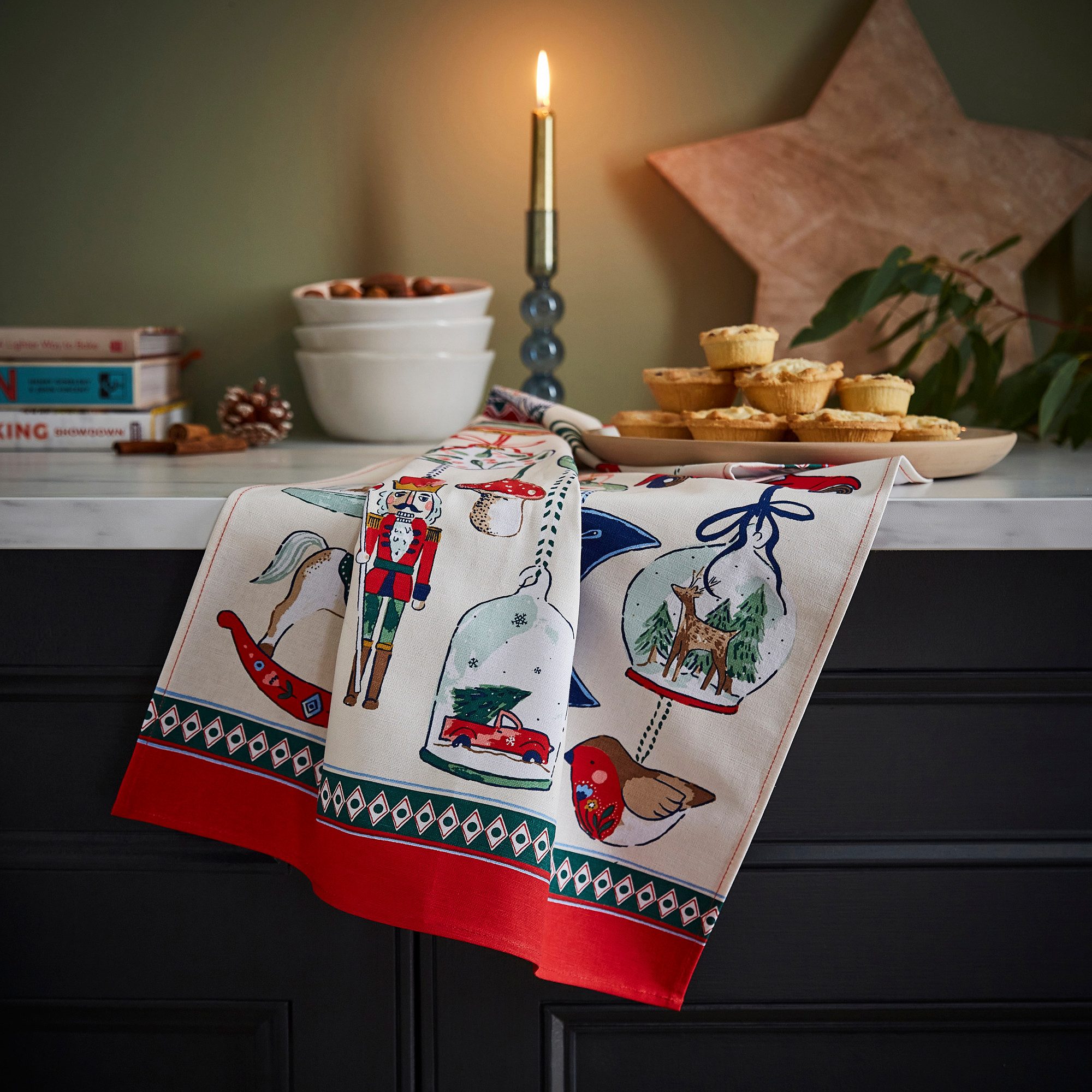 Ulster Weavers Geschirrtuch Christmas Ornaments, (1-tlg., 1-teilig), 100% Baumwolle 48x74cm Küchentuch