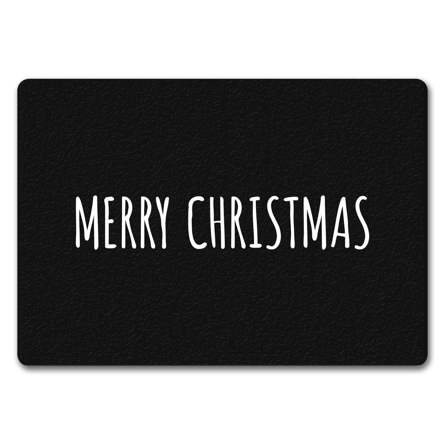 Fußmatte Merry Christmas Fußmatte ohne Rand in schwarz-weiß Fußmatte Fussmatte, speecheese