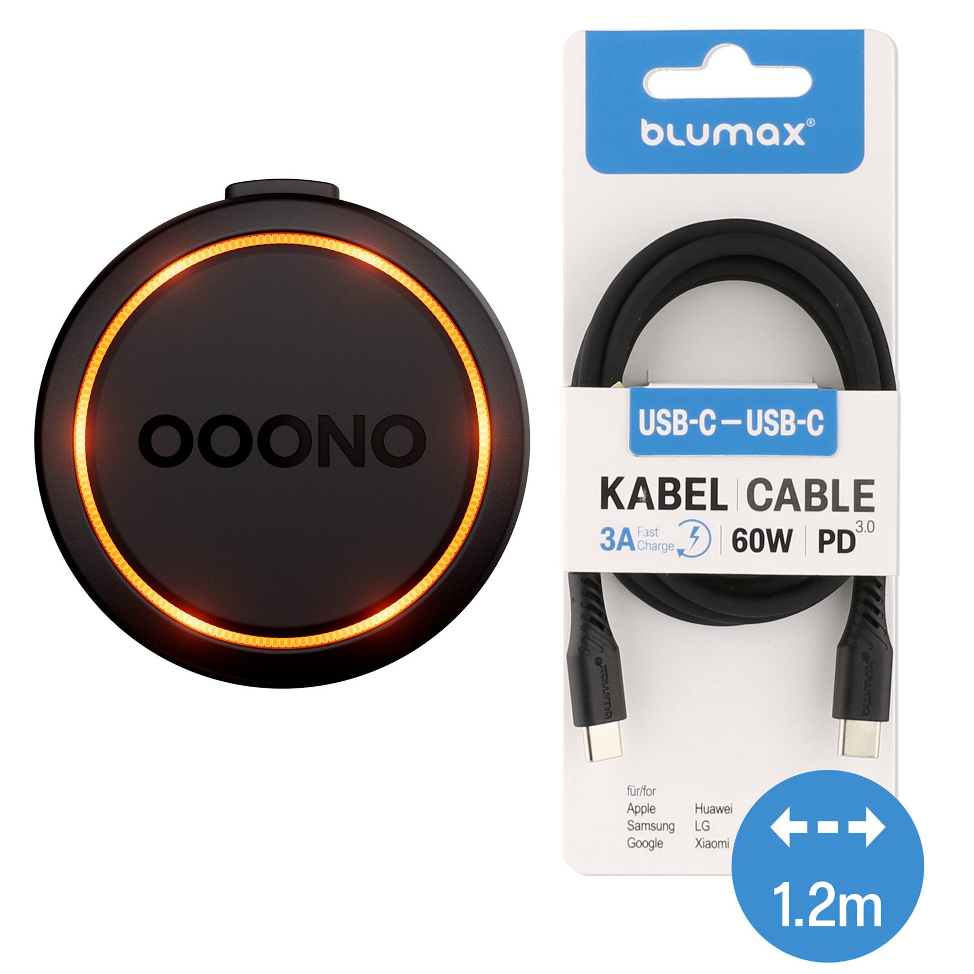 OOONO OOONO CO-Driver NO2 Modell 2024 + blumax Kabel USB-C Verkehrsalarm