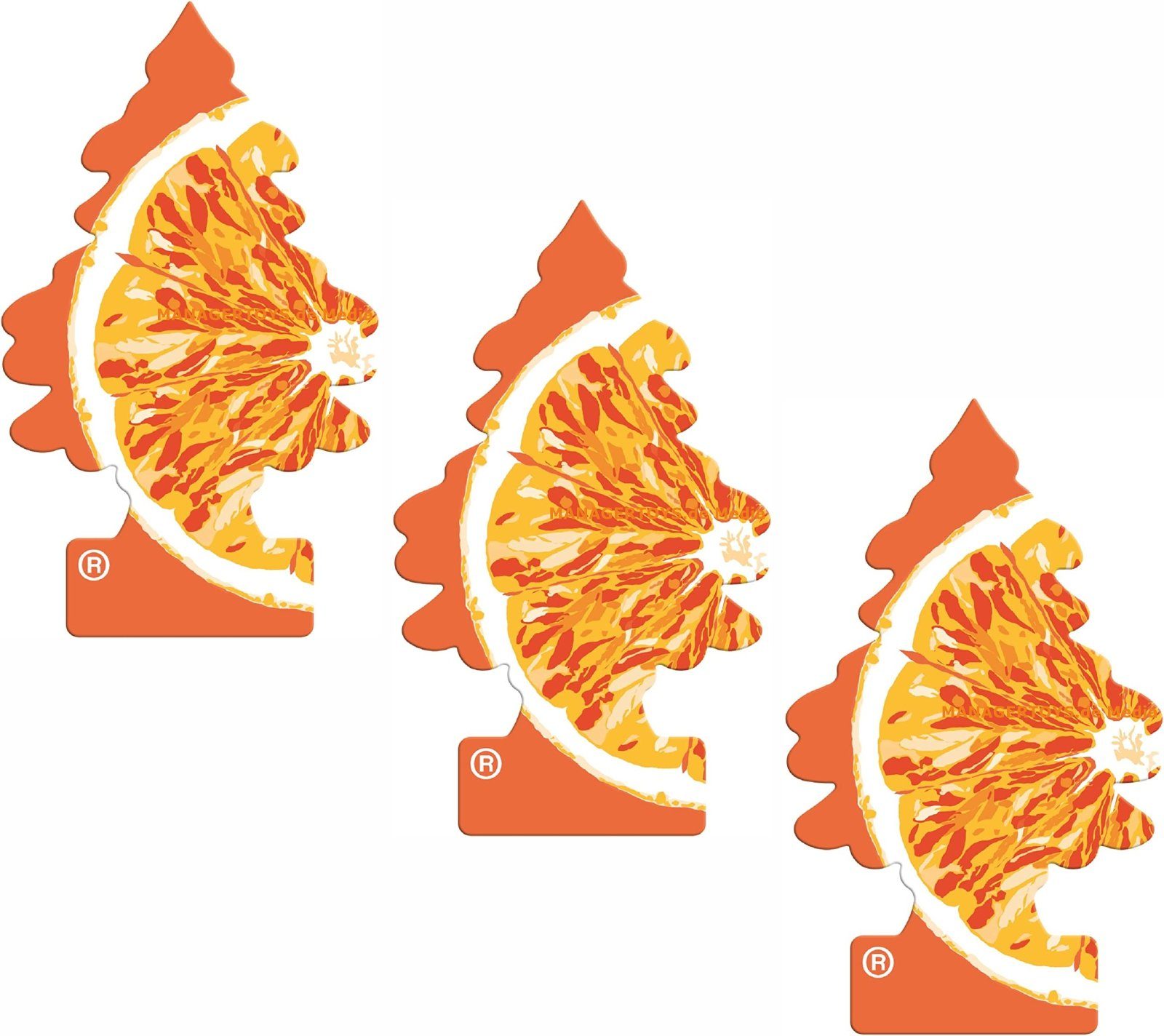 Wunder-Baum Dekohänger Orange 3 3er Set Wunderbaum Duftbäumchen Lufterfrischer Mandarine