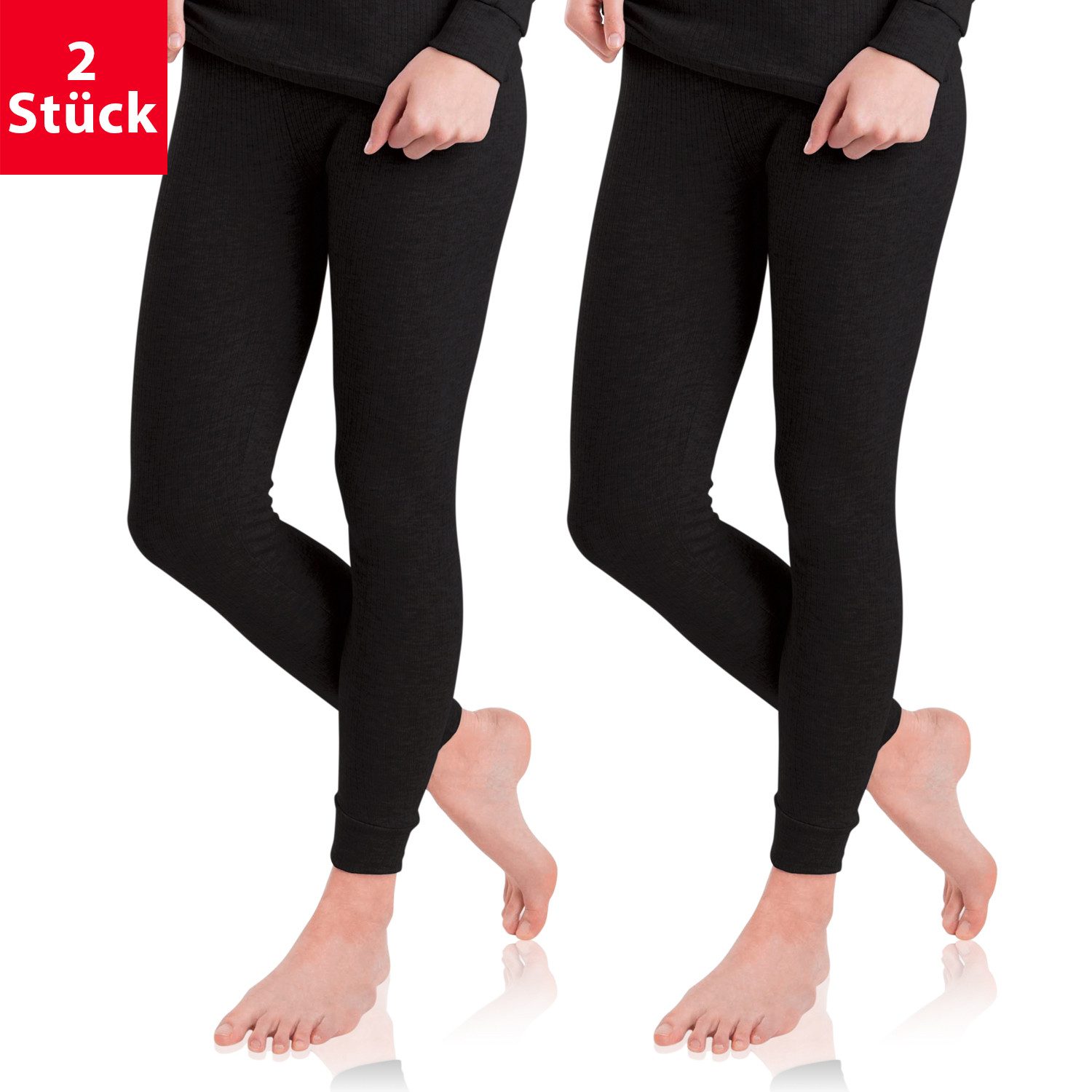 celodoro Thermounterhose 2er Pack Damen Ski- & Thermohose - Lange Winter Unterhose