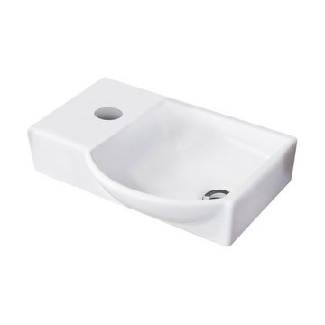 FACKELMANN Waschbecken SBC SCENO Gäste WC Set 3-teilig 45 cm, Weiß