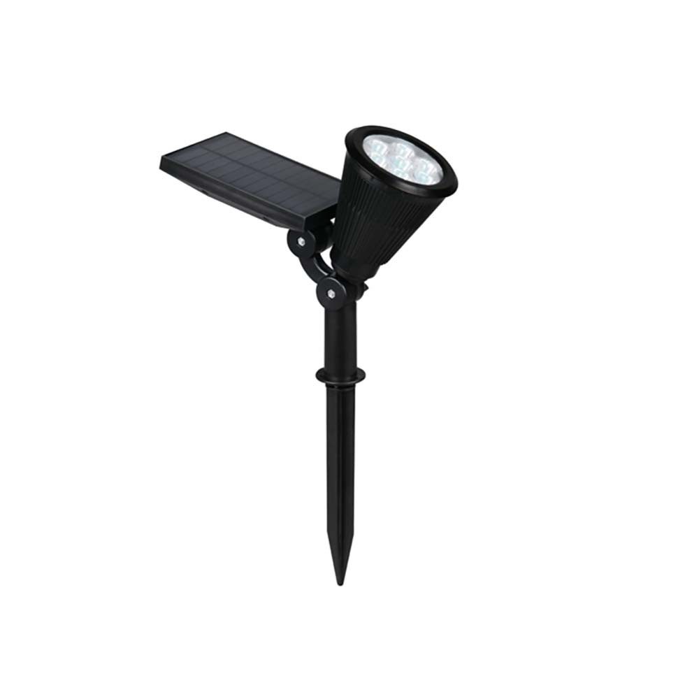 Reality Leuchten LED Solarleuchte, LED-Leuchtmittel fest verbaut, Farbwechsel, Warmweiß, Solarleuchte Außenleuchte Gartenlampe verstellbar schwarz