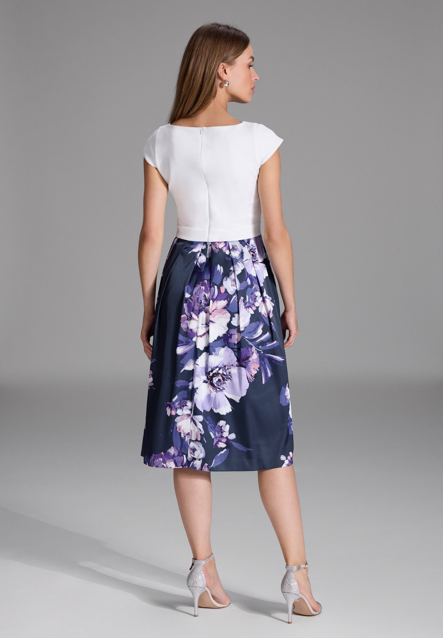 SWING Cocktailkleid - Cocktailkleid aus Material Mix Taillierter Schnitt mi günstig online kaufen