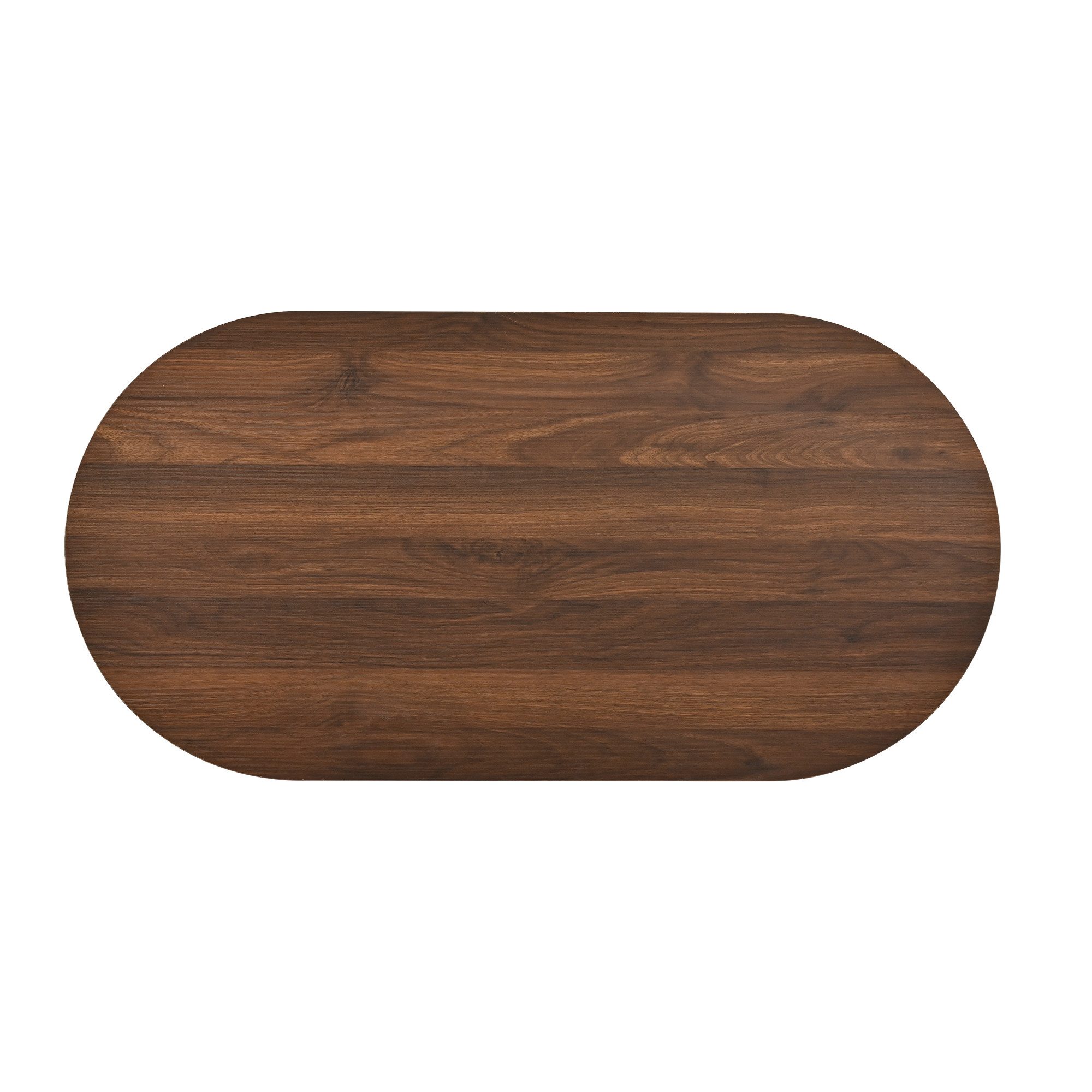 Merax Couchtisch Ovaler Satztisch Beistelltisch Kaffeetisch (1-St), Wohnzimmertisch mit römischer Säulenbasis, 100x50x35cm