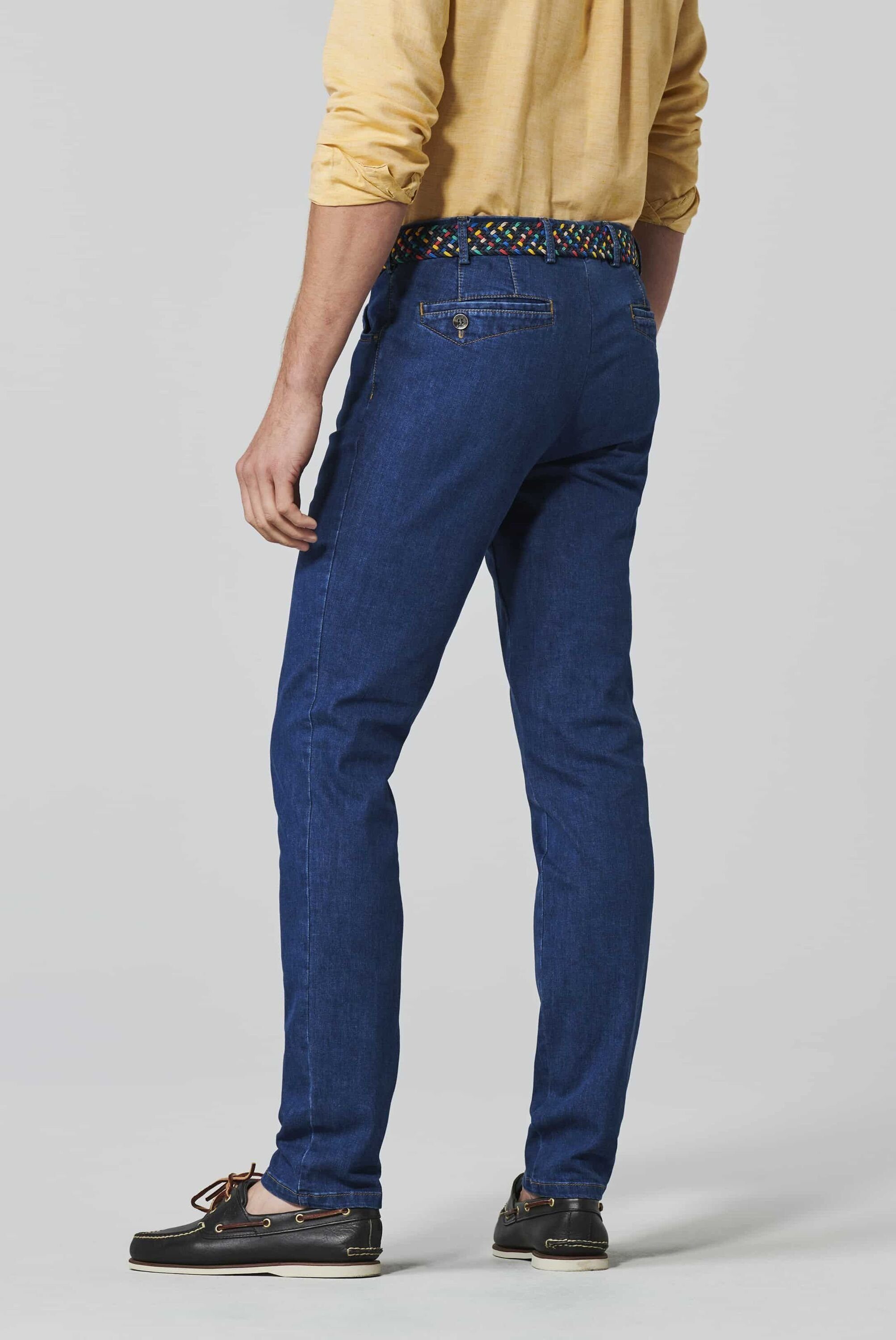 MEYER 5-Pocket-Jeans Dublin Denim Swingpocket mit Blue-Stone Coolmax