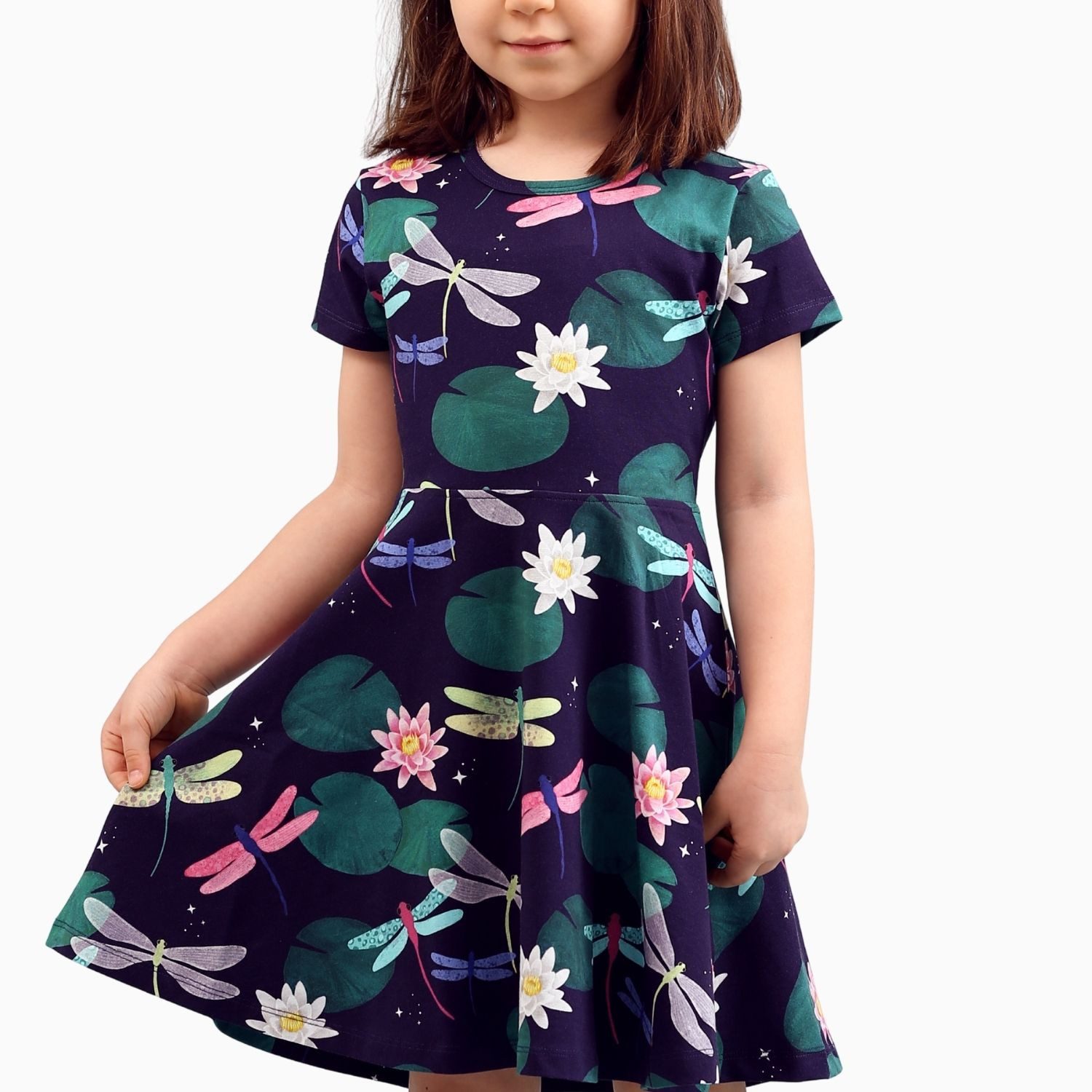 Walkiddy Jerseykleid Walkiddy Colorful Dragonflies Kinder Bio Baumwolle GOTS Green Bio Baumwolle,GOTS, Kinderbekleidung,nachhaltige Klamotten,Jerseykleid