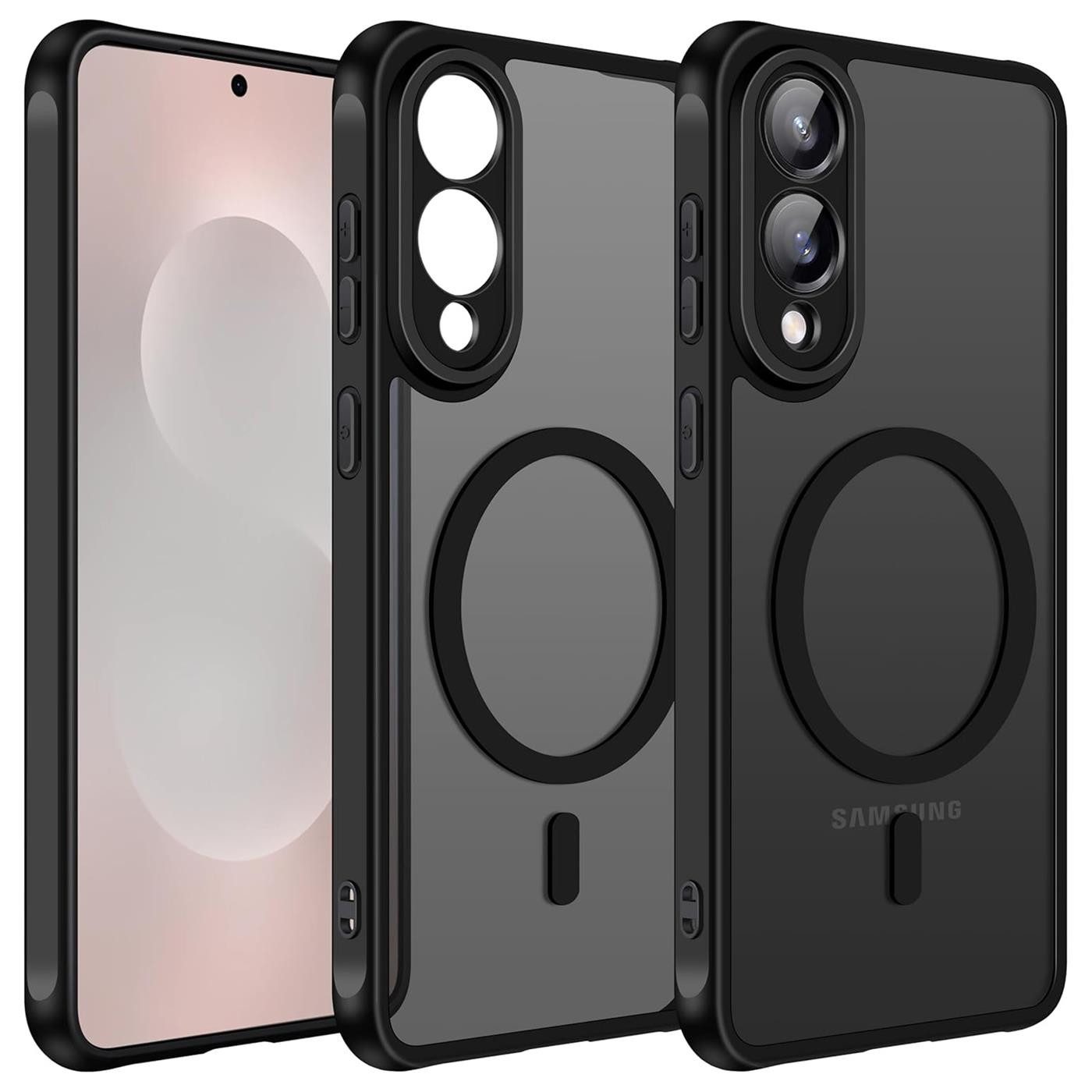 CoolGadget Handyhülle Magnet-Hülle für Samsung Galaxy S25 Edge Schutzhülle magnetisch 6,7 Zoll, Hülle Matt Stoßfest kompatibel mit QI-Laden Zubehör Kameraschutz Case