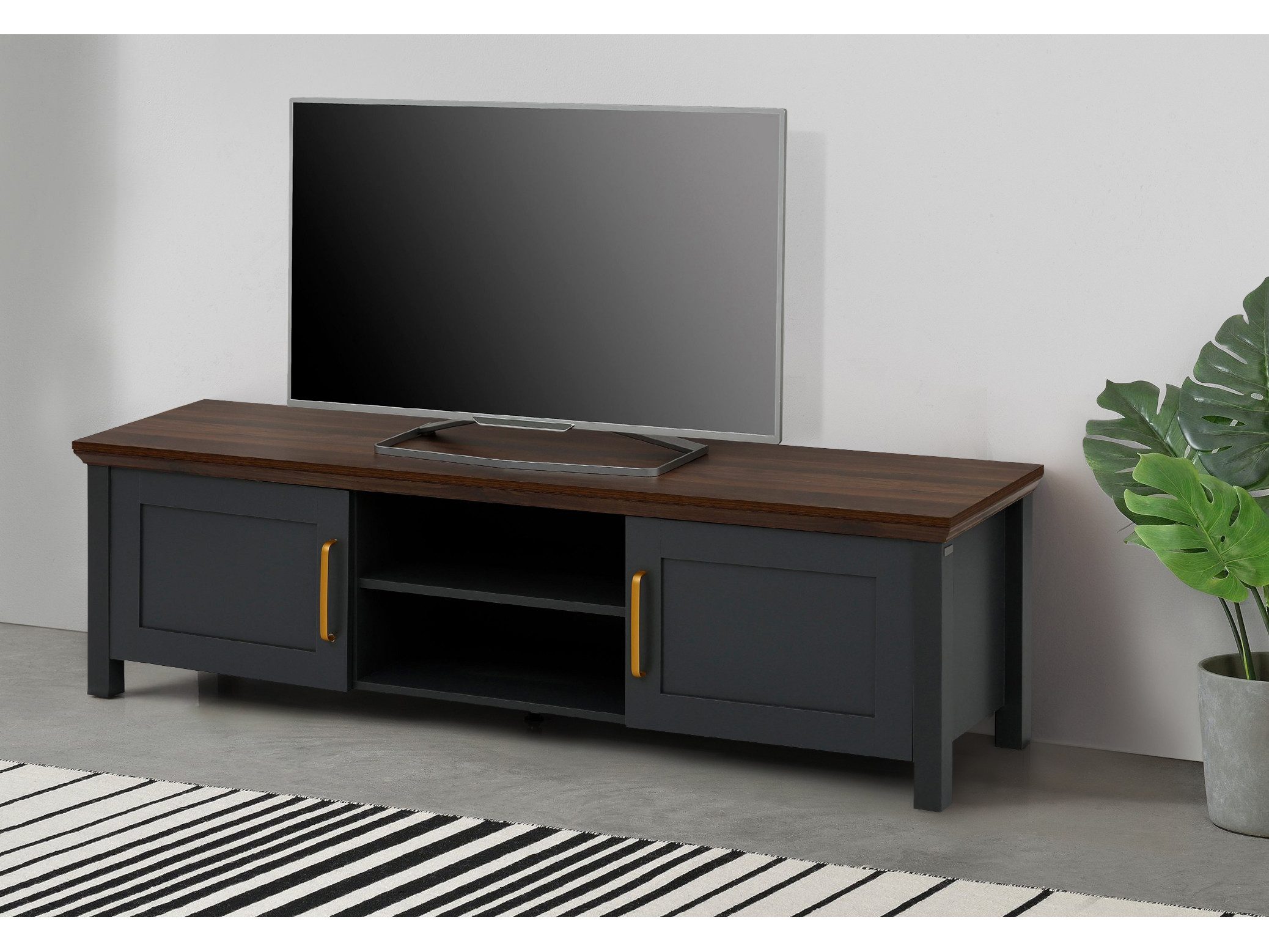 loft24 Lowboard Marly, 2 Türen, Fernsehschrank, Landhausstil, Breite 160 cm günstig online kaufen