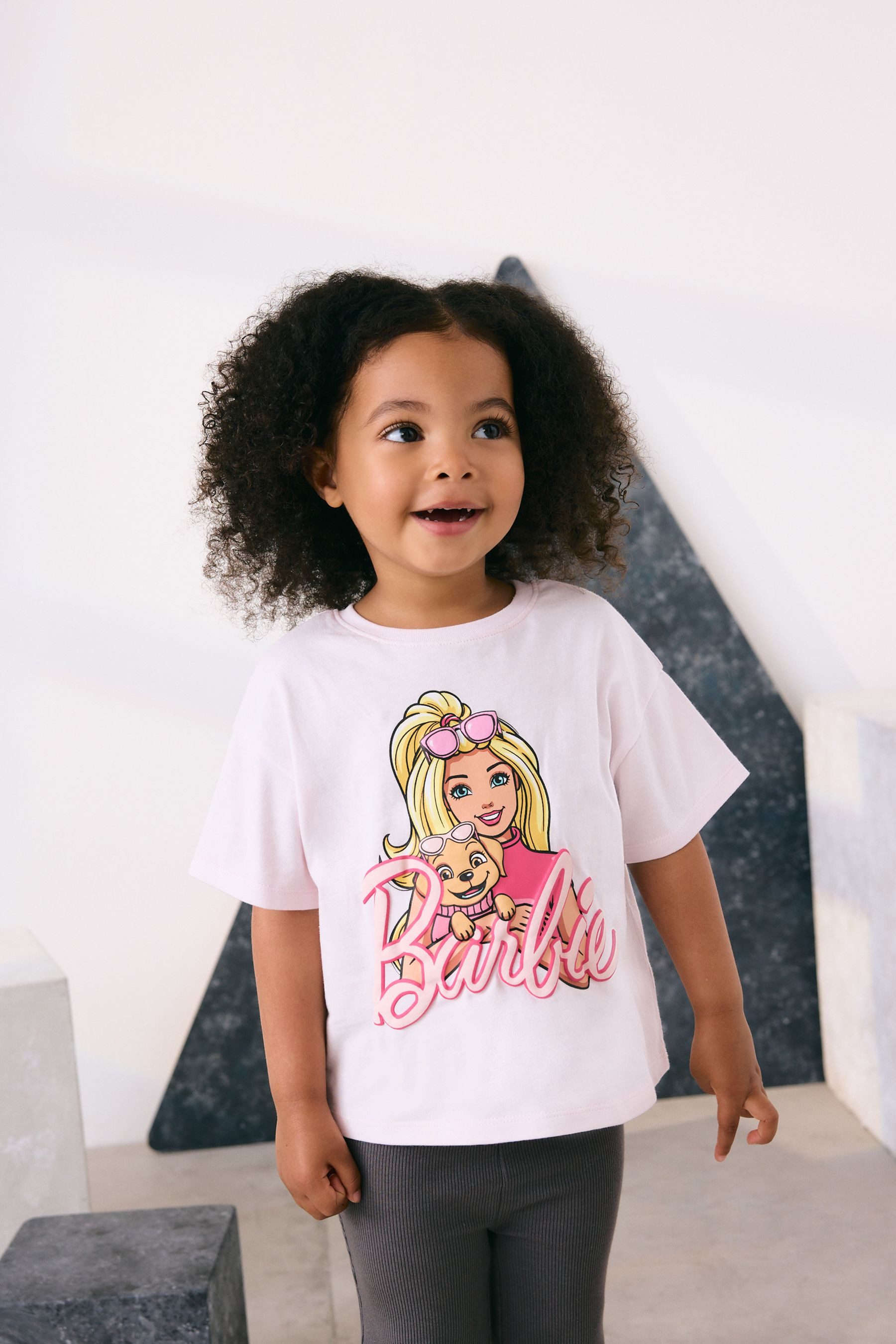 Next Langarmshirt & Leggings Langarmoberteil und Leggings im Set, Barbie (2-tlg)