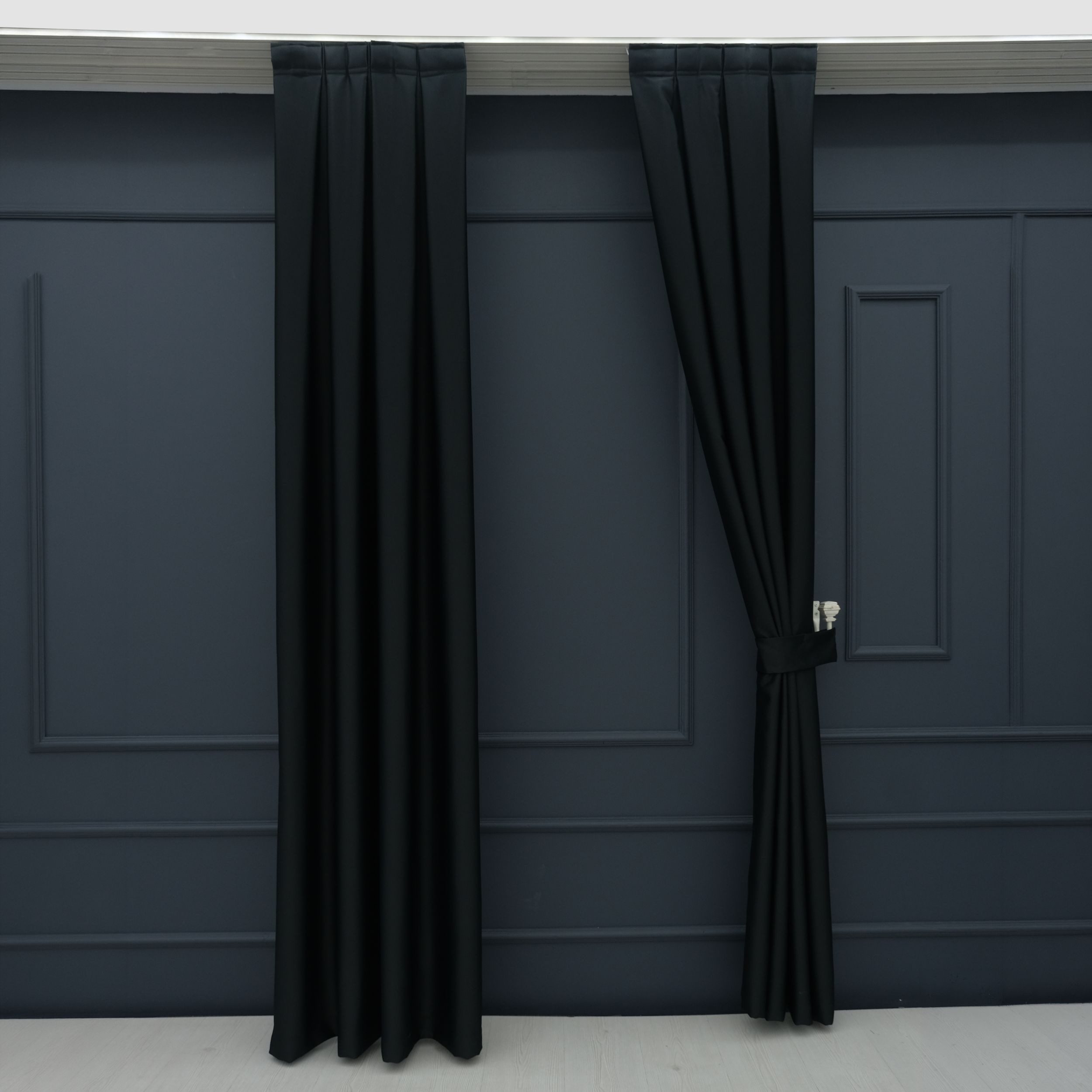 Gardinen by Justyna Vorhang 2er Seiten Schal Set Blackout (4 St), Kräuselband, verdunkelnd, Polyester, Blackout, Verdunkelung, blickdicht, wärmeisolierend, pflegeleicht