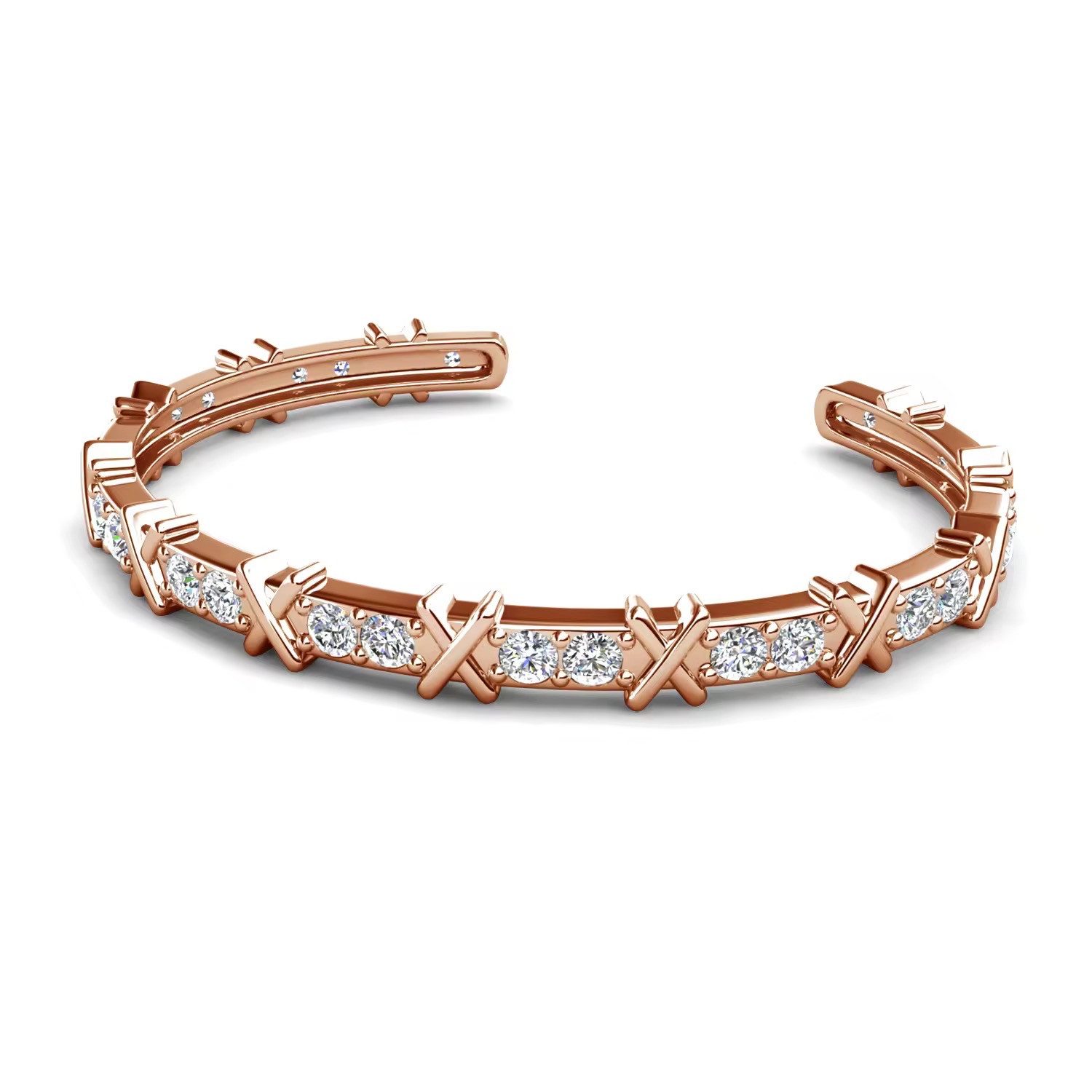 ROUGEMONT Armreif Funkelnde Armspange verstellbar Gold Silber Roségold, Verstellbar