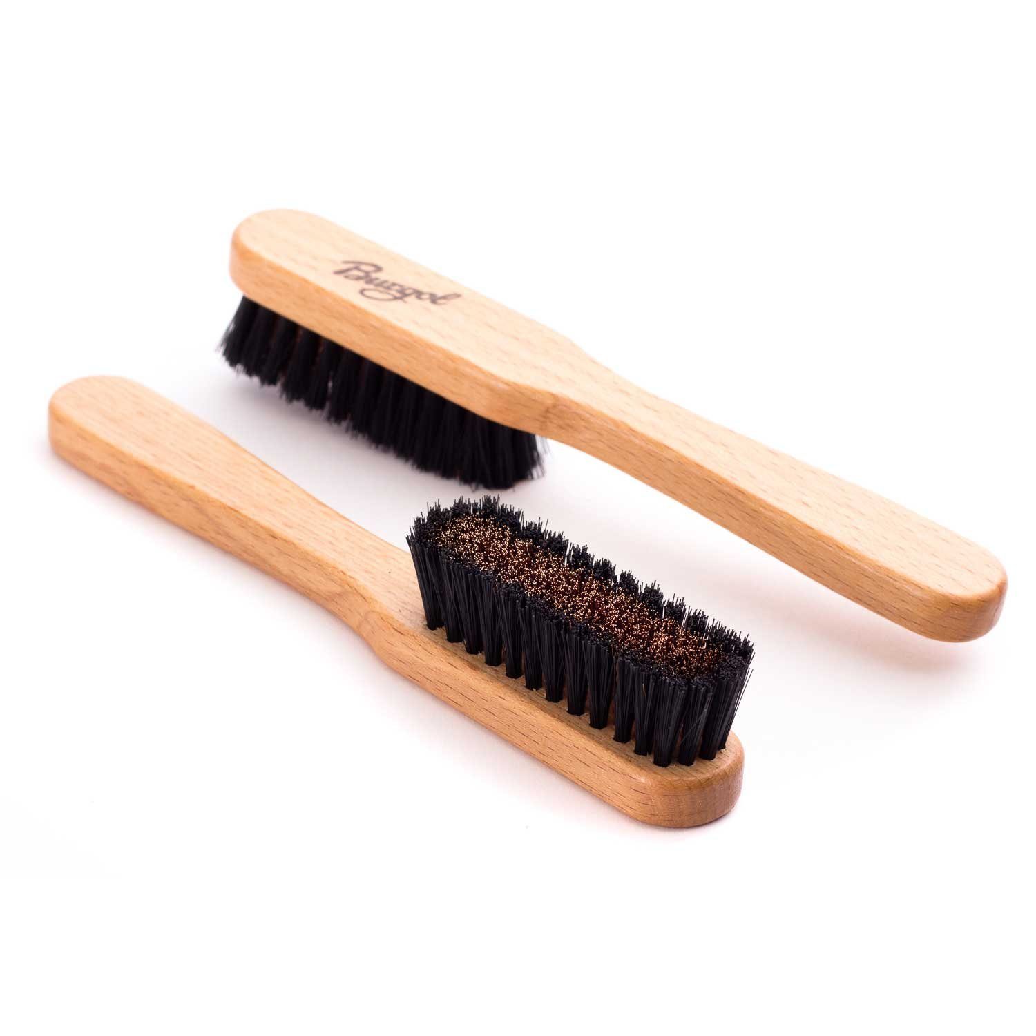 Schuhputzbürste Raulederbürste mit Bronzedraht