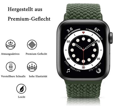 GelldG Smartwatch-Armband Geflochtenes Solo Loop Armband Kompatibel mit Apple Watch Armband