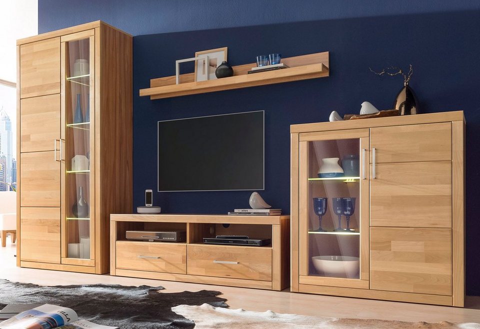 Kernbuche Wohnzimmer, places of style wohnwand (4-tlg.) online kaufen | otto, Design ideen