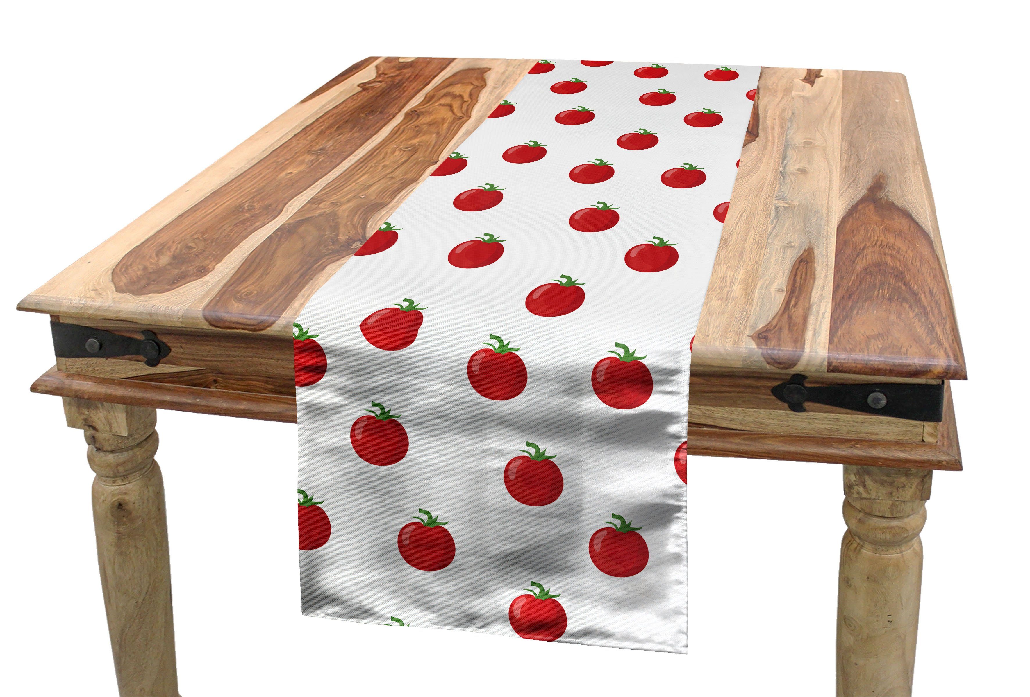 Abakuhaus Tischläufer Esszimmer Küche Rechteckiger Dekorativer Tischläufer, Tomate Repetitive Gesunde Artikel