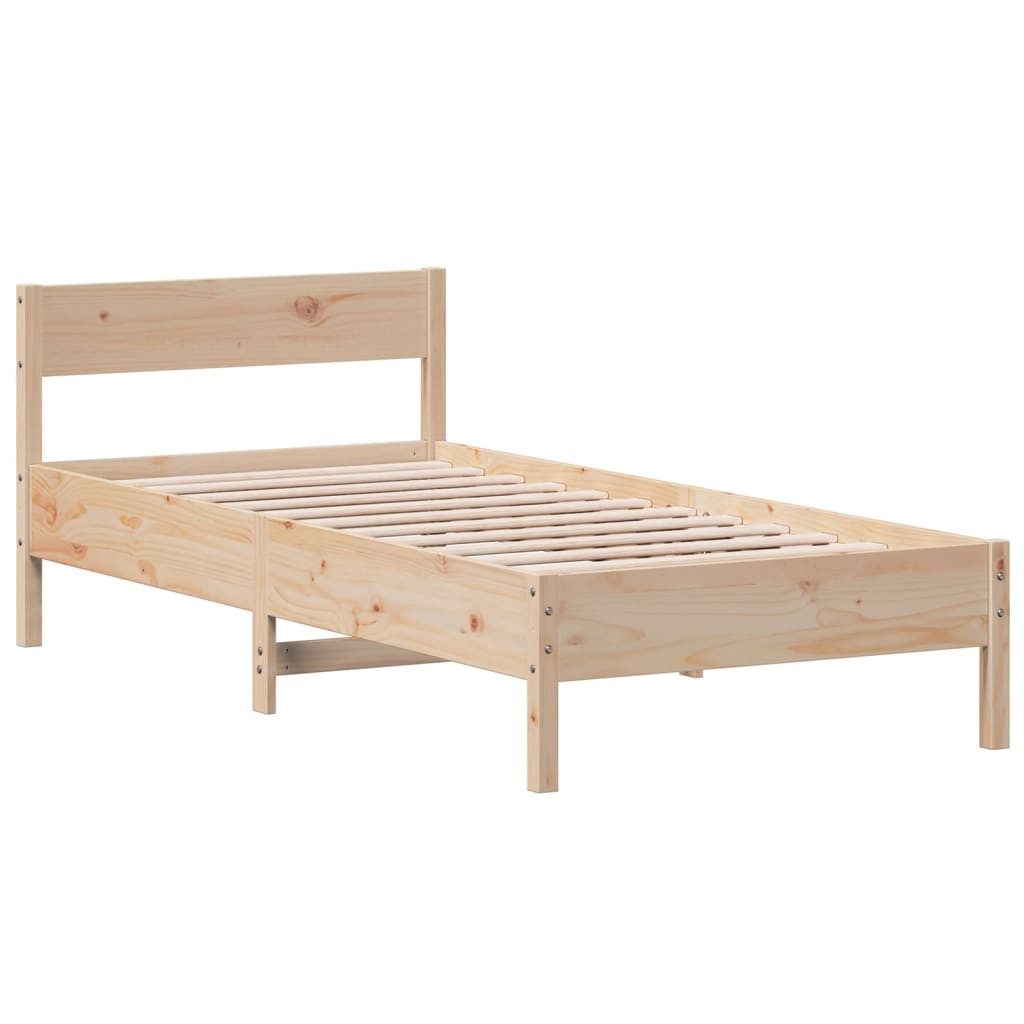 vidaXL Bett Massivholzbett ohne Matratze 75x190 günstig online kaufen