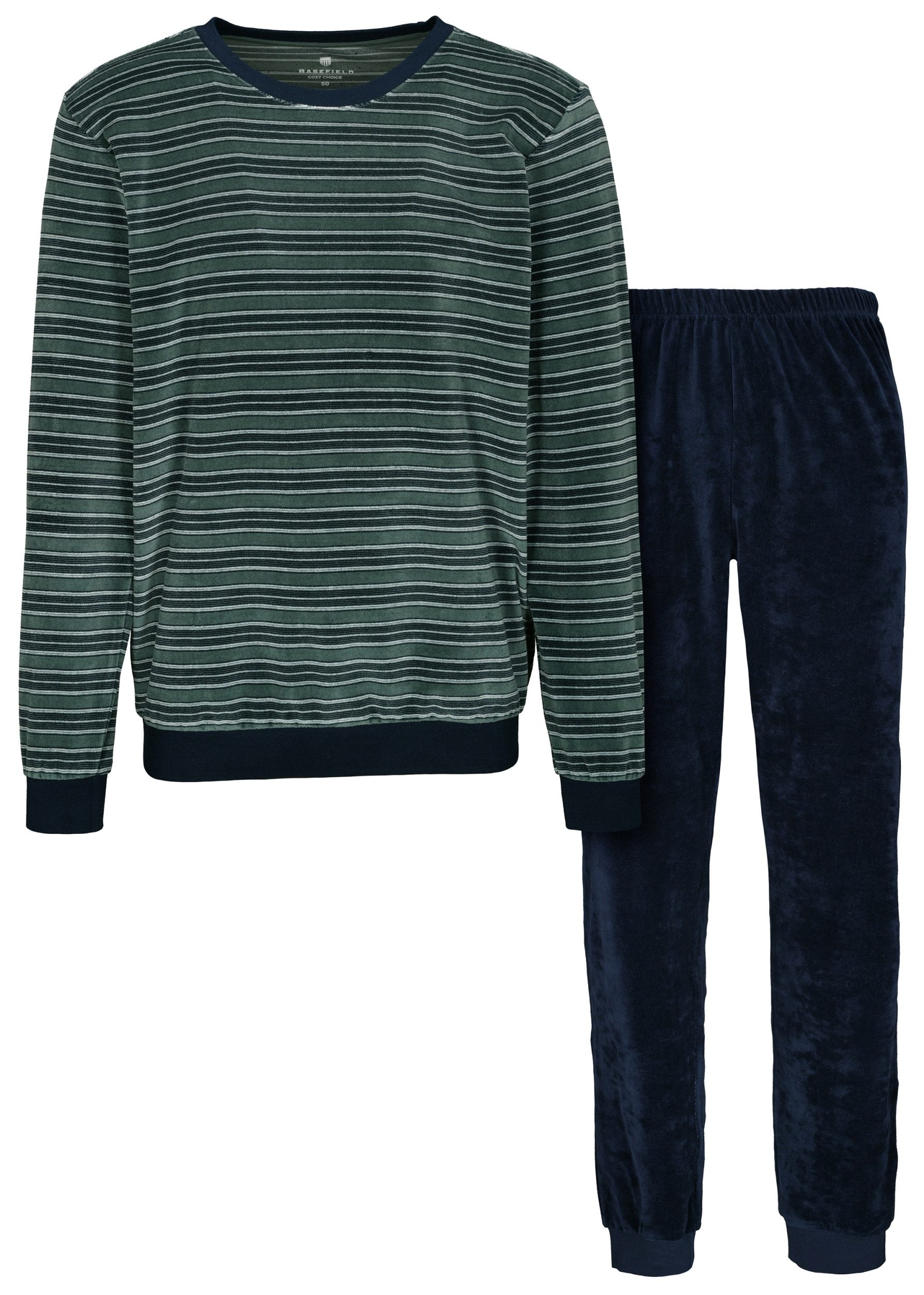 BASEFIELD Schlafanzug He.-Pyjama Velours