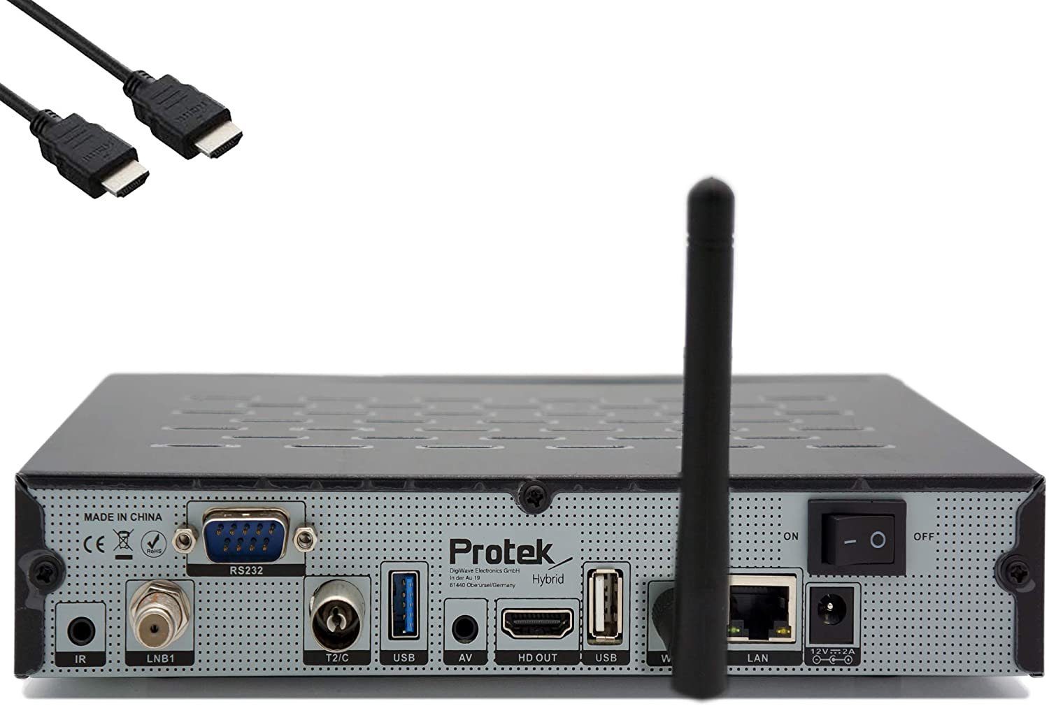 Protek - 4K SAT 2X Linux Tuner, UHD Twin E2 SAT-Receiver DVB-S2 HDR Twin X2 Receiv OpenATV