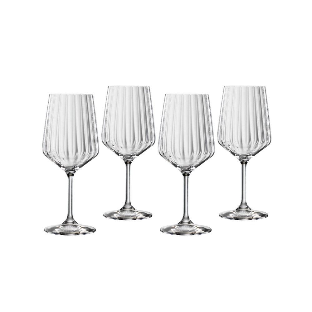 SPIEGELAU Weinglas Spiegelau Lifefstyle Rotwein 4er Set, Glas