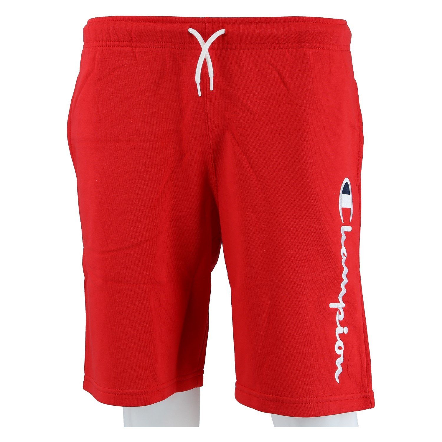 Bermudas Freizeithose (Baumwolle) mit Logo-Schriftzug kurz rot Jungen