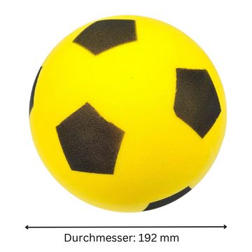 alldoro Softball 63103, Schaumstoffball gelb Ø 19 cm, weicher Ball aus Schaumstoff