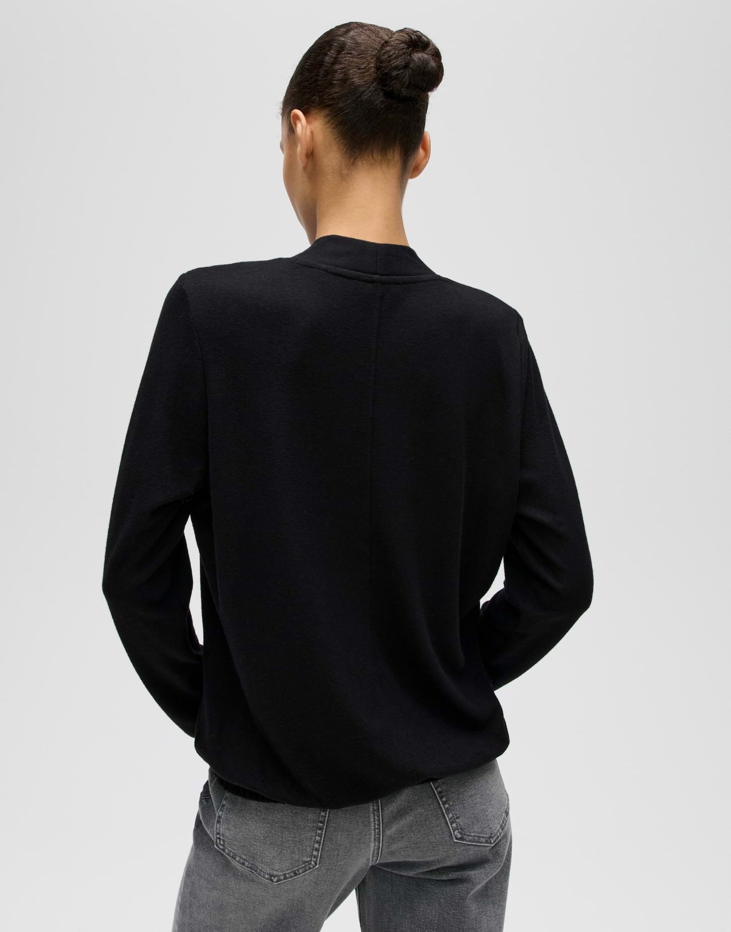 OPUS Langarmshirt Longsleeve aus ECOVERO™ Viskosemix Regular Fit