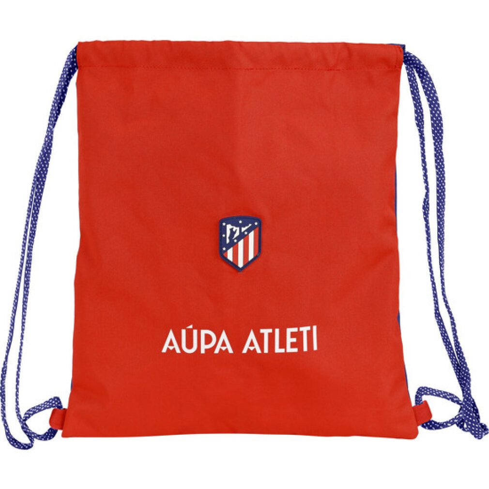 safta Turnbeutel Rucksacktasche mit Bändern Atlético Madrid Rot Marineblau