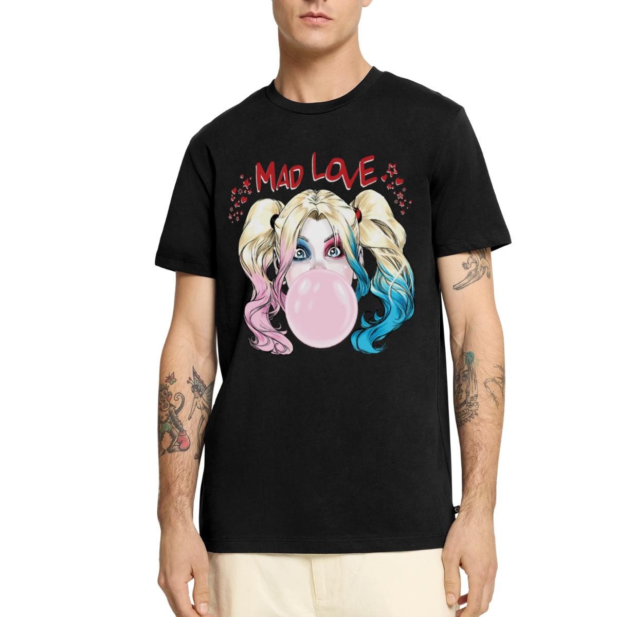 Spreadshirt T-Shirt Harley Quinn Mad Love Bubblegum Männer Premium T-Shirt (1-tlg)