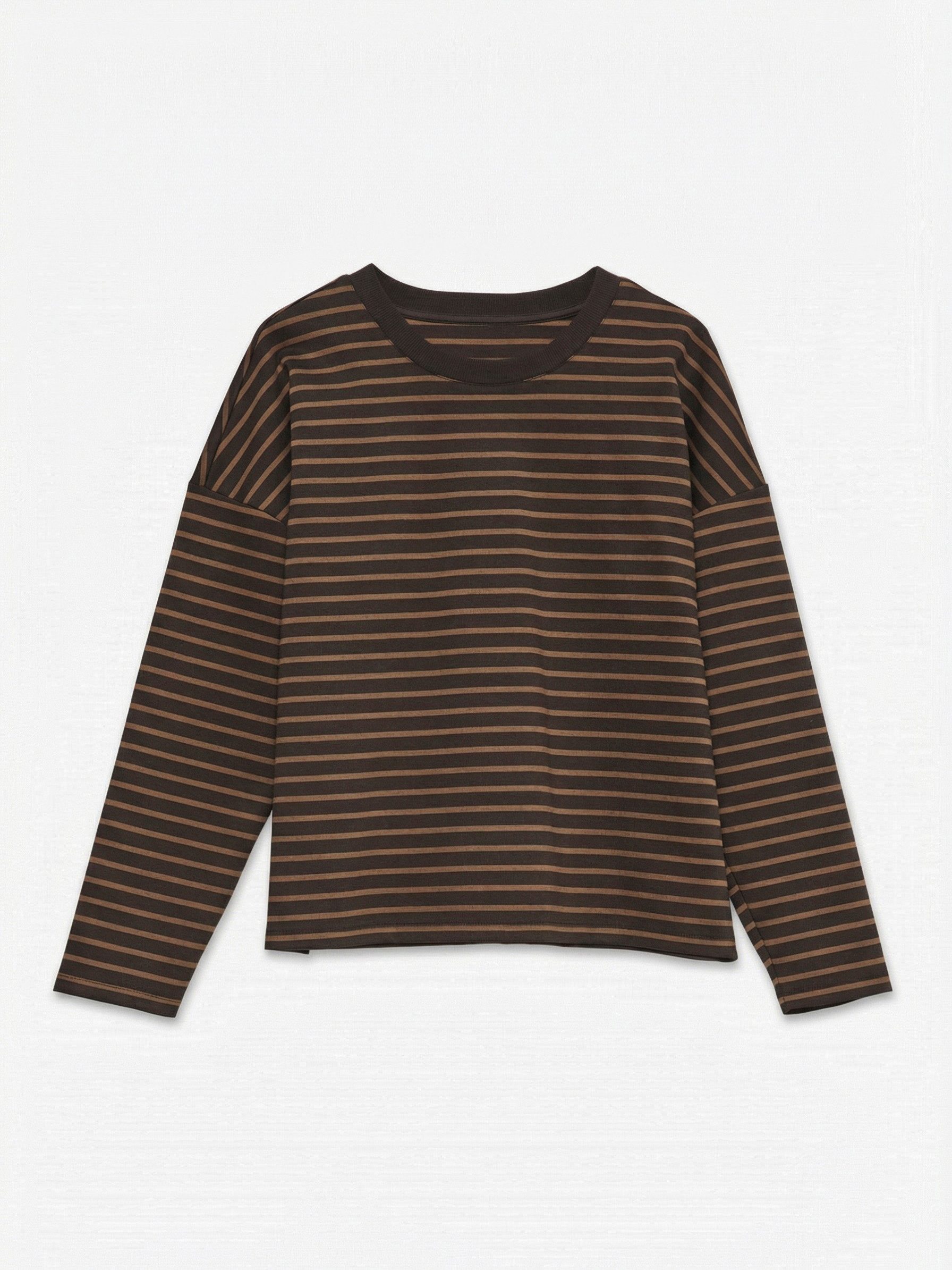 Vero Moda Blusenshirt VMABBY LS O-NECK TOP JRS NOOS 297957012 Chocolate