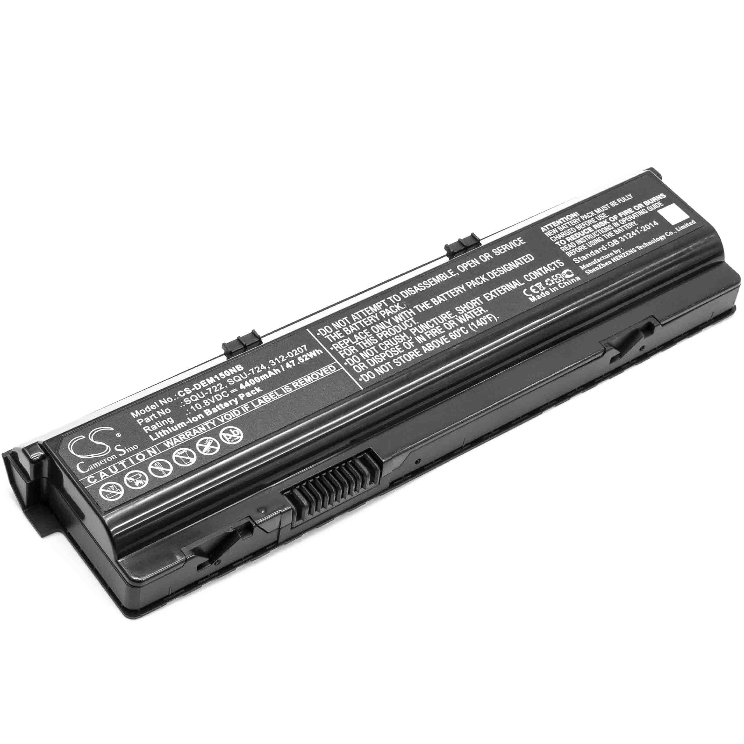 vhbw kompatibel mit Dell Alienware M15X, P08G, M15X R1 Laptop-Akku Li-Ion 4400 mAh (10,8 V)