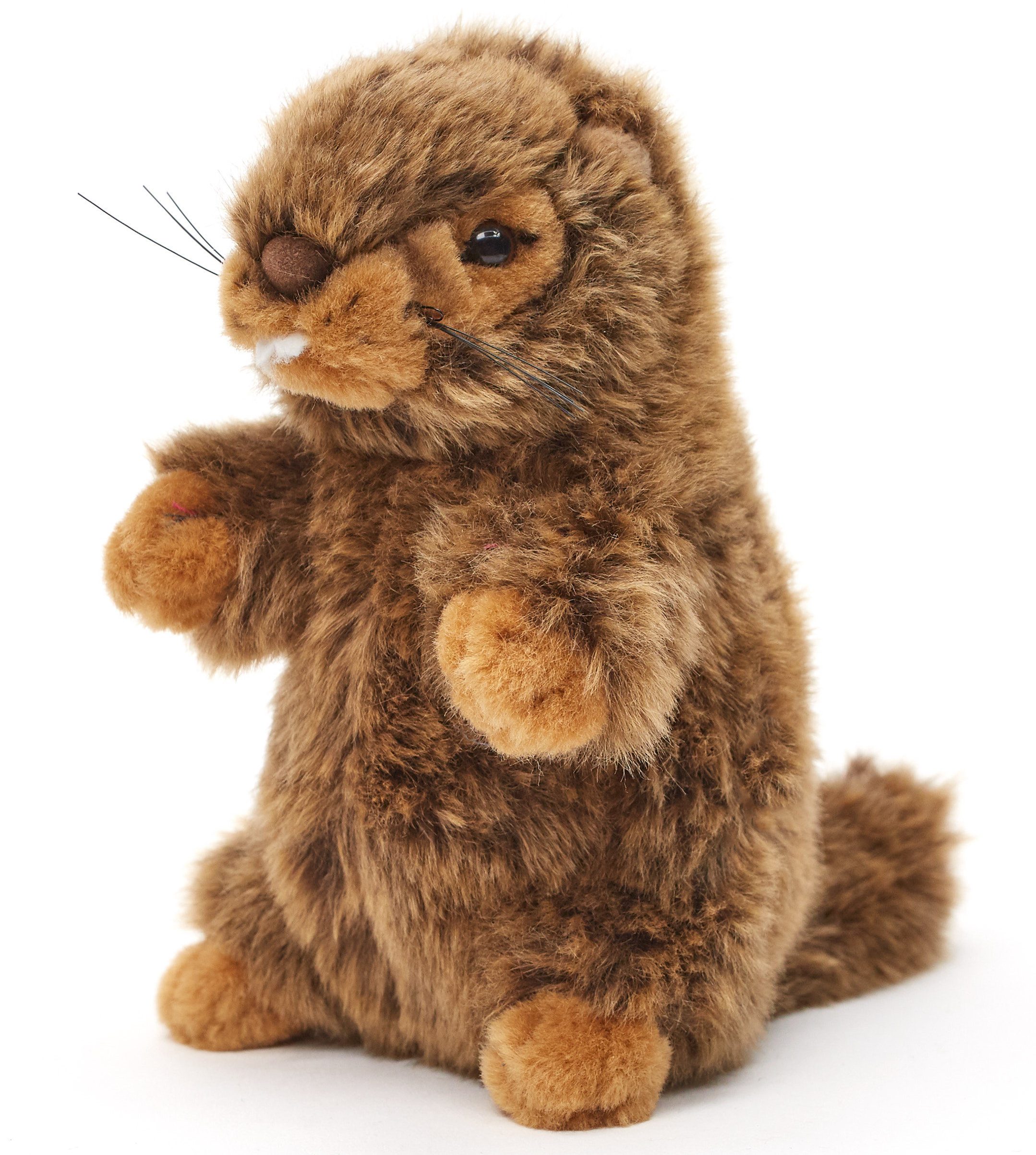 Uni-Toys Kuscheltier Murmeltier - Ohne / mit pfeifender Stimme - 17 cm (Höhe) - Plüschtier, zu 100 % recyceltes Füllmaterial