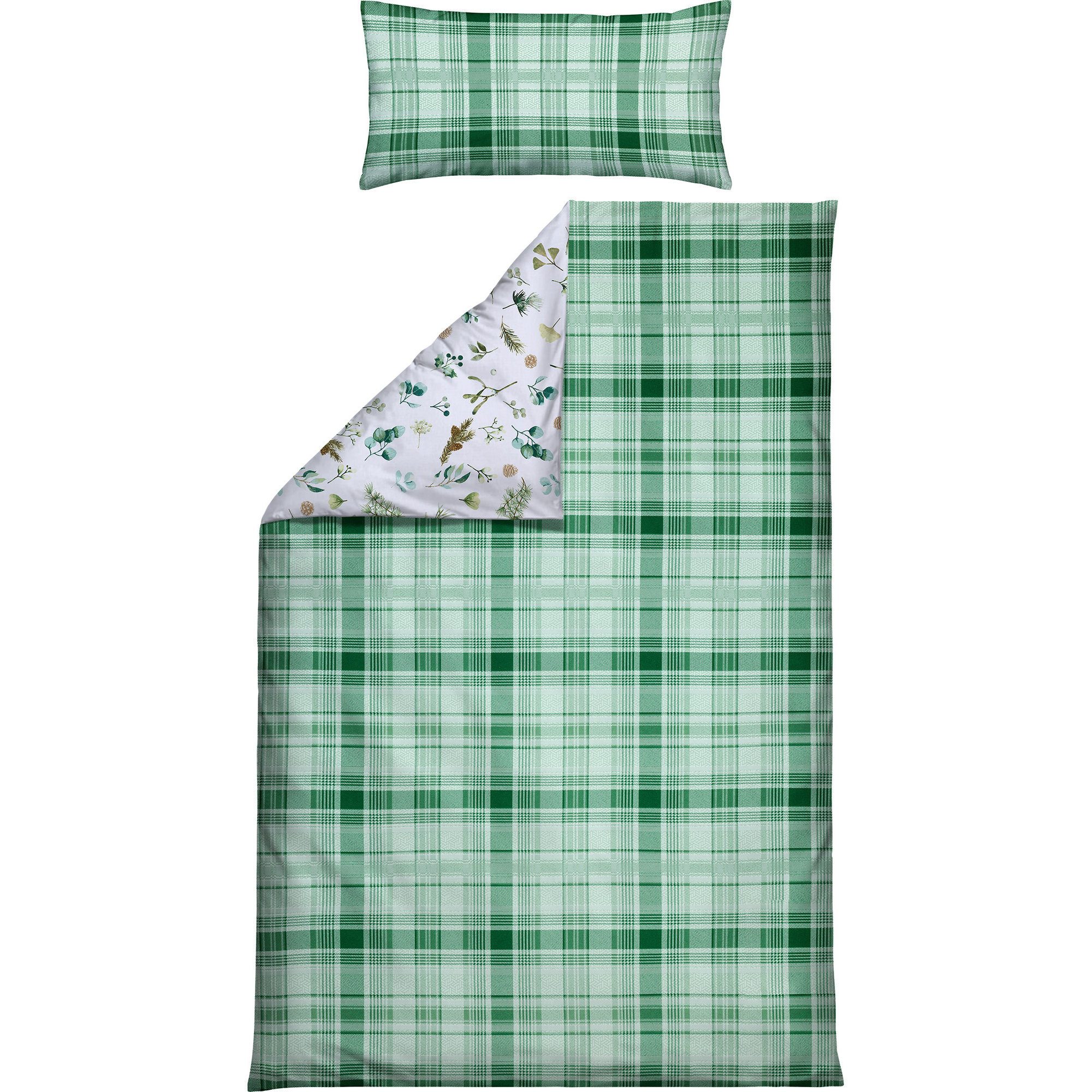 REDBEST Bettwäsche Wendebettwäsche, Biber, Flanell Karo günstig online kaufen