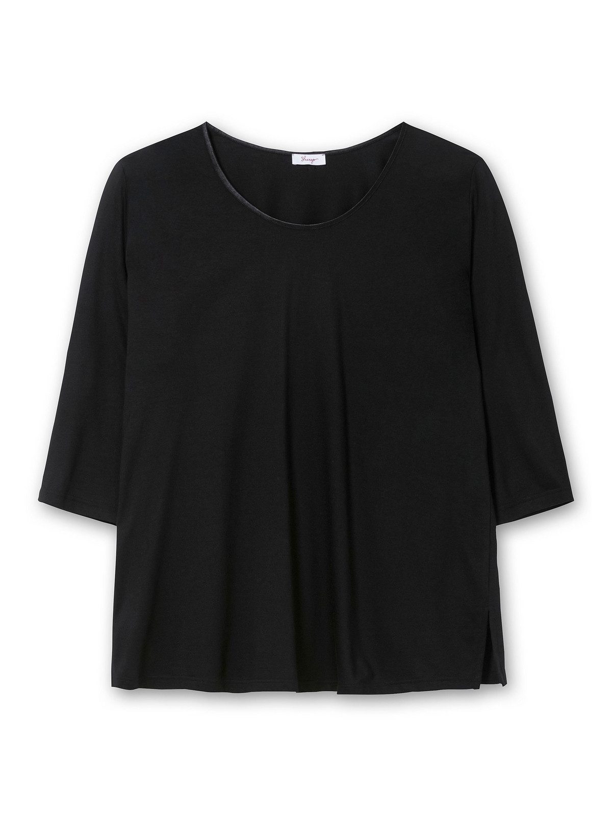 Sheego 3/4-Arm-Shirt Große Größen mit dezent glänzender Blende