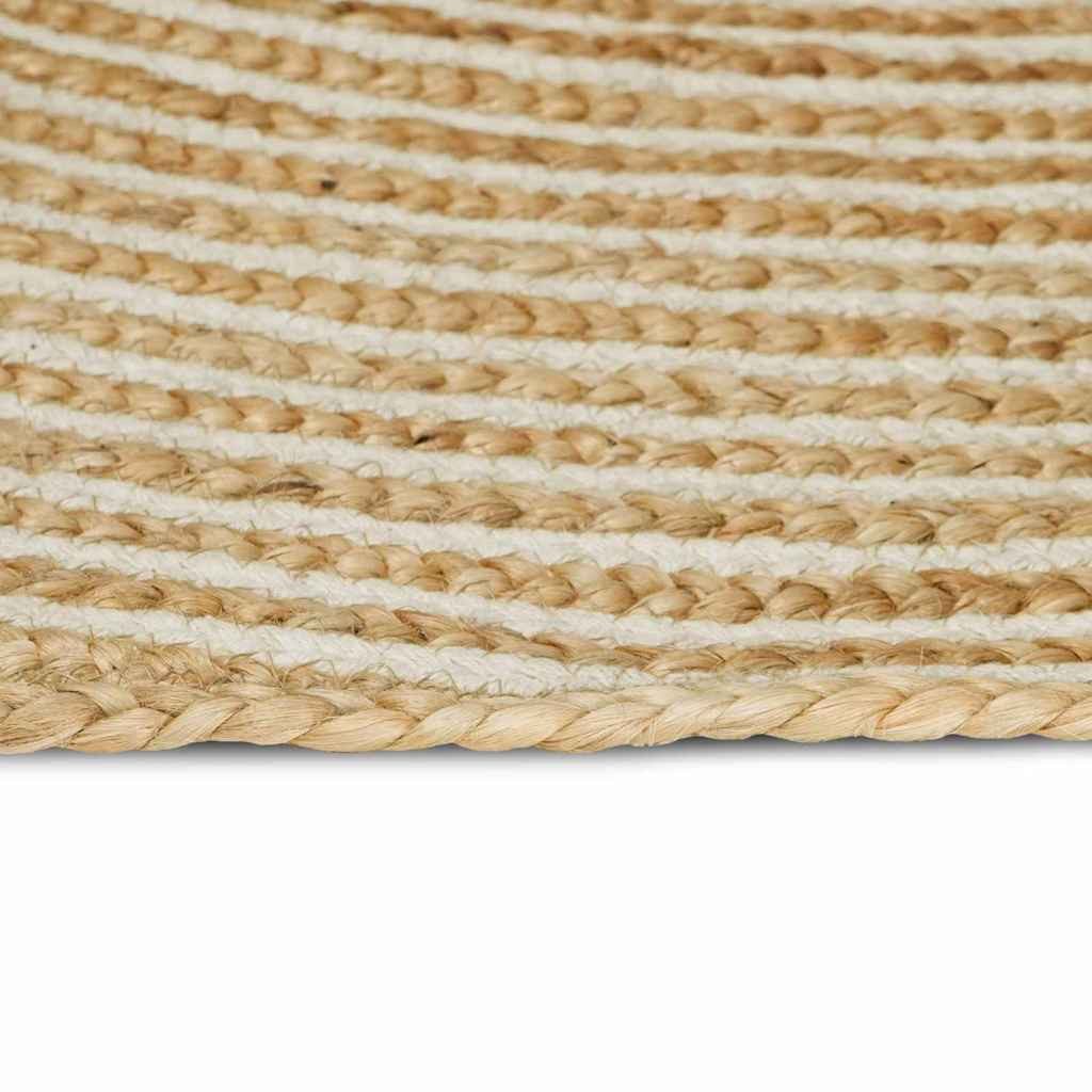 vidaXL Teppich Bereichsteppich Weiß 200 x 200 cm Jute