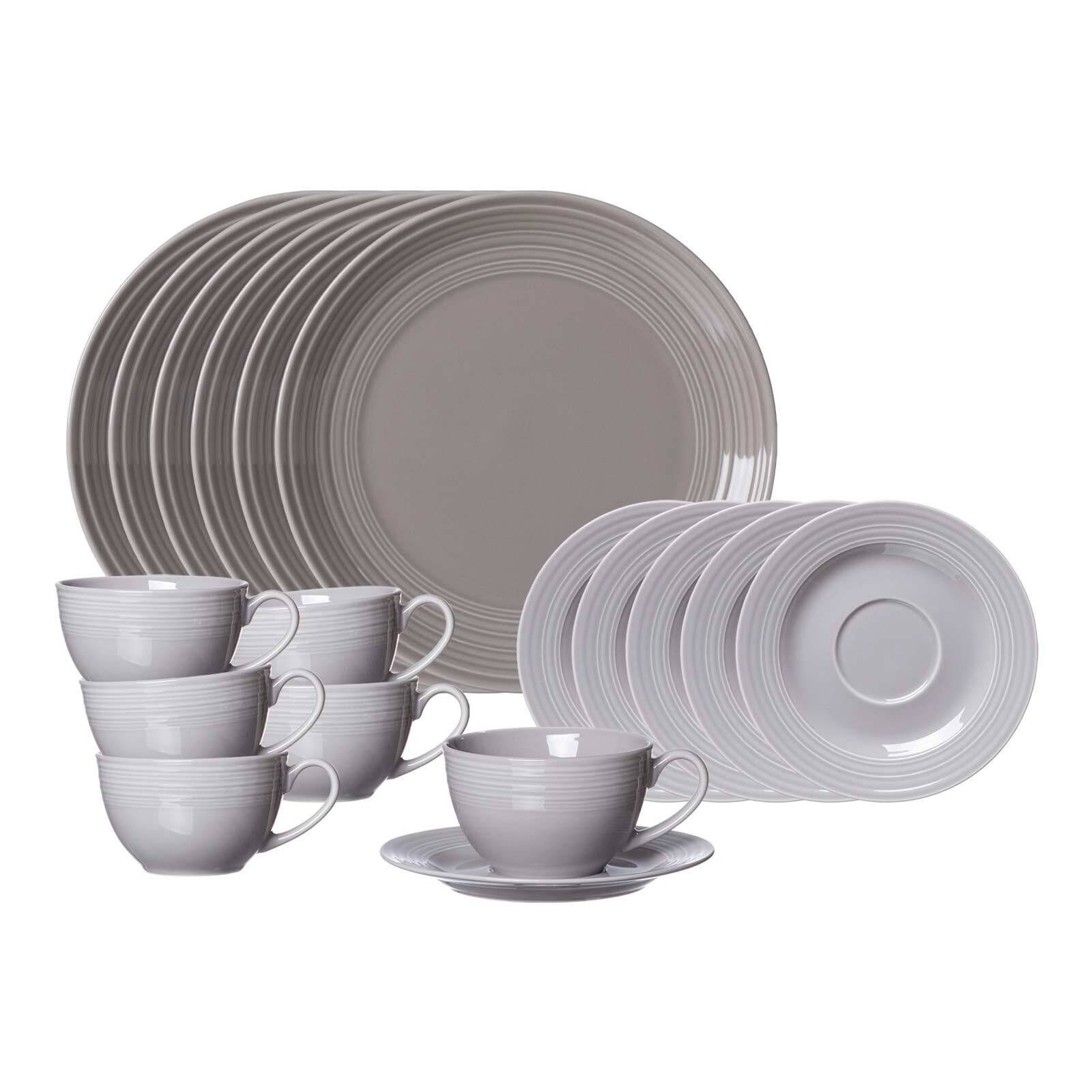 Ritzenhoff & Breker Kombiservice Levi Kaffeeservice 18er Set (18-tlg), Porzellan