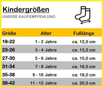 TippTexx 24 Kniestrümpfe 6 Paar Kinder Kniestrümpfe, handgekettelt, für Mädchen & Jungen