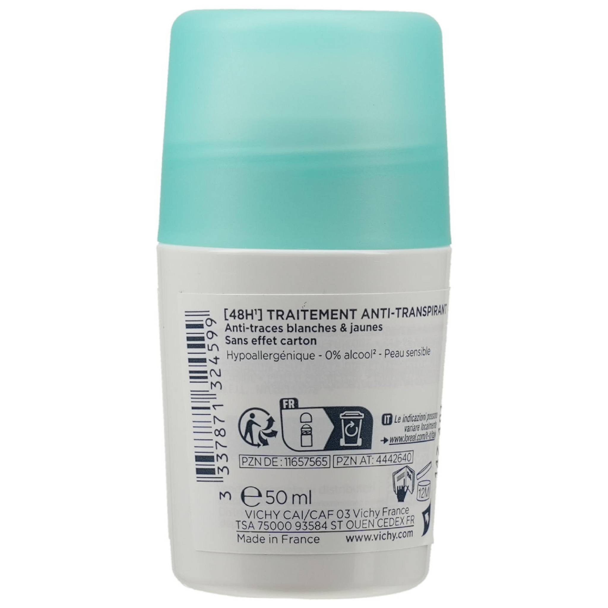 Vichy Deo-Roller VICHY DEO Roll-on Anti-Flecken 48h 50ml PZN 11657565 – Bild 3 von 3