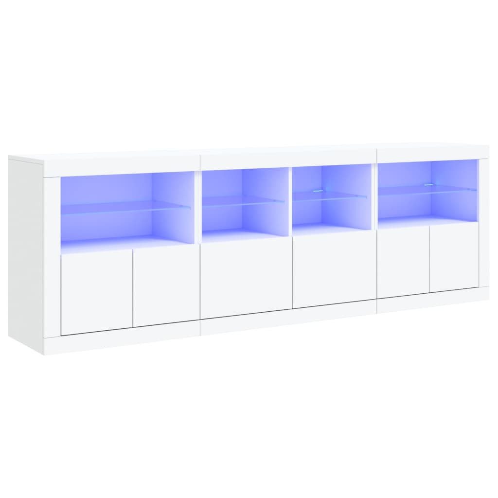 vidaXL Sideboard Sideboard mit LED-Leuchten Weiß günstig online kaufen