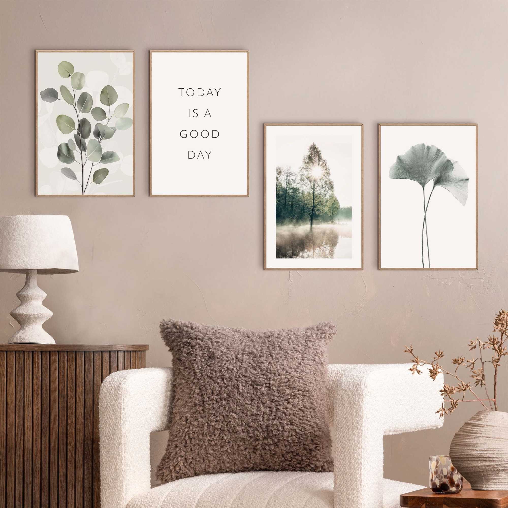 Reinders! Bild mit Rahmen Stilles Glück, Blumen (4 St), Hobbyraum - Grün - MDF - Blumen und Pflanzen - 20x30 cm