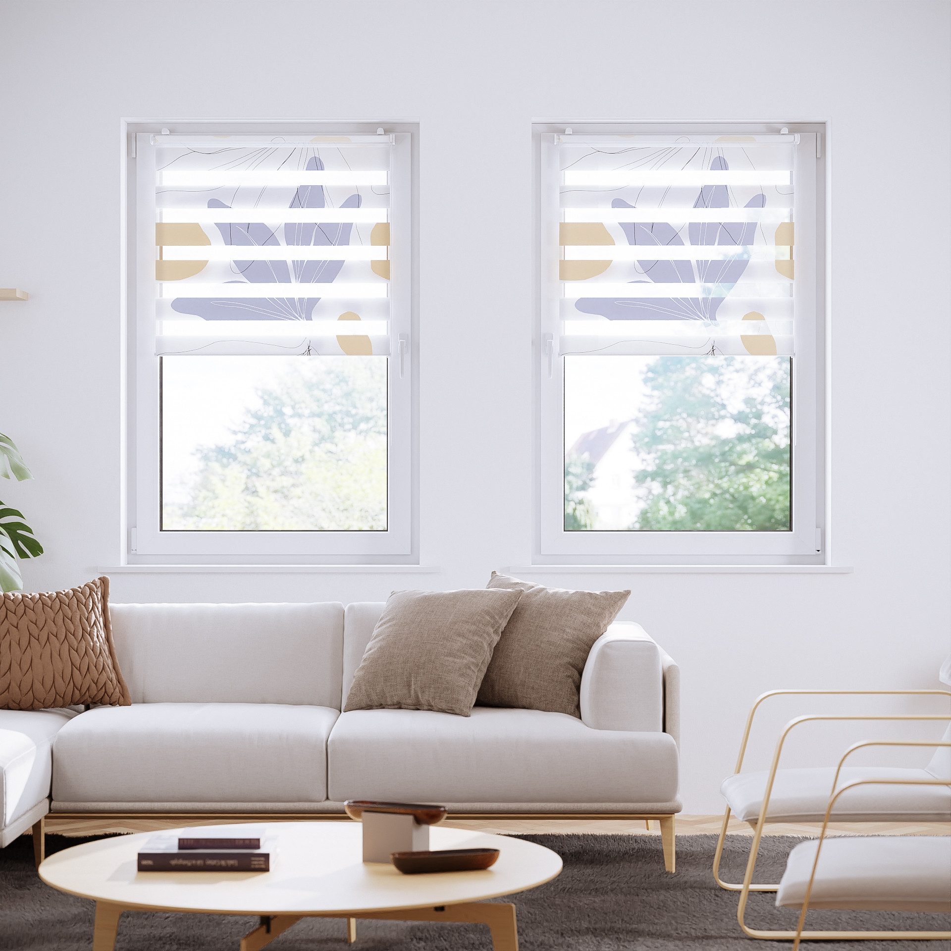 Doppelrollo Duo Rollo, Roomy, Klemmbar, Anschraubbar, Klemmbar, Anschraubbar