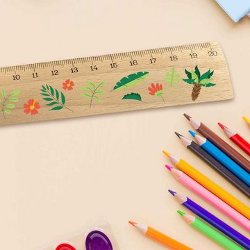 GRAVURZEILE Lineal im Jungle Design - zur Einschulung - für Kinder -, Geschenk für die Schule