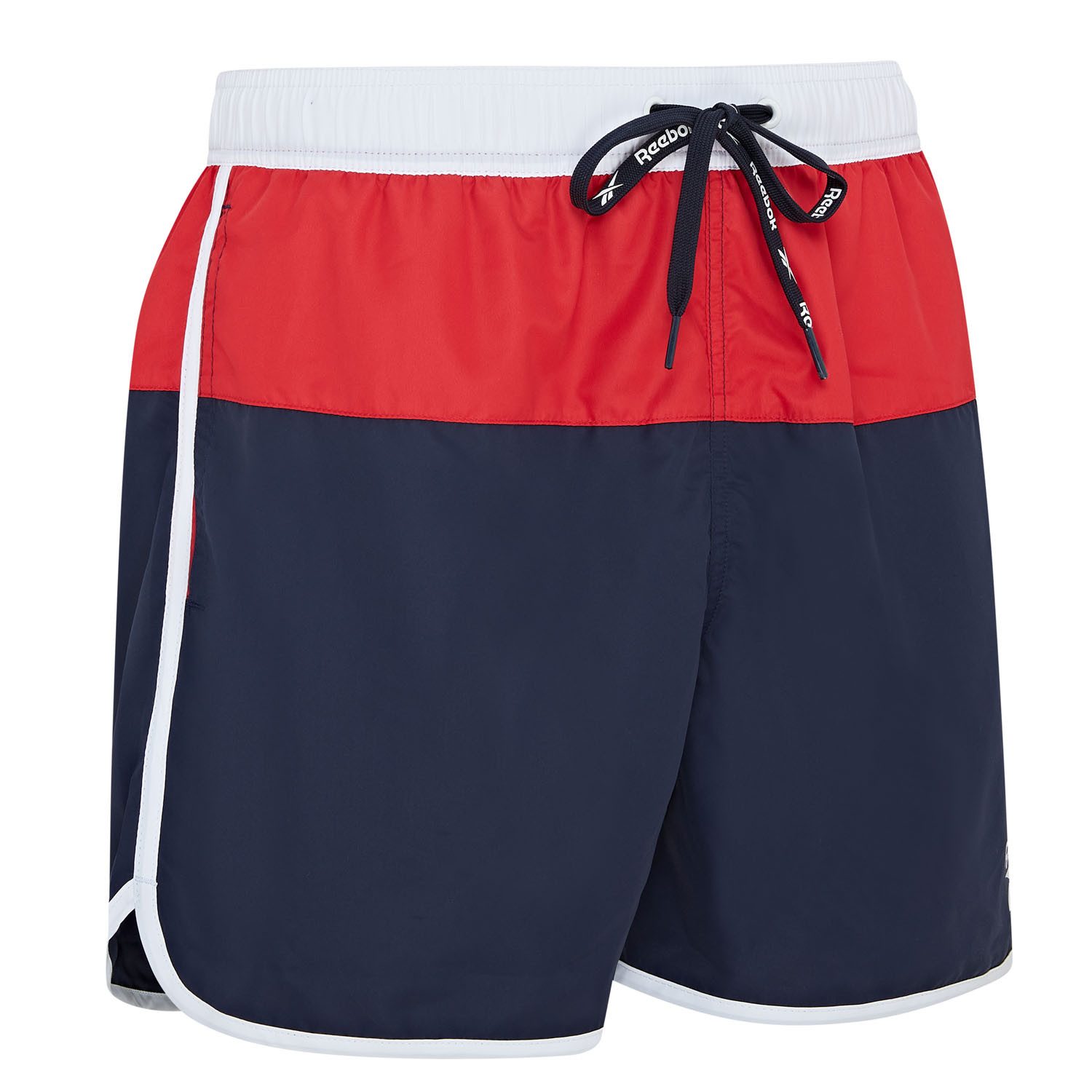 Reebok Badeshorts Troy (1-St) mit Kordelzug und elastischem Bund, mit Logo, schnell trocknend