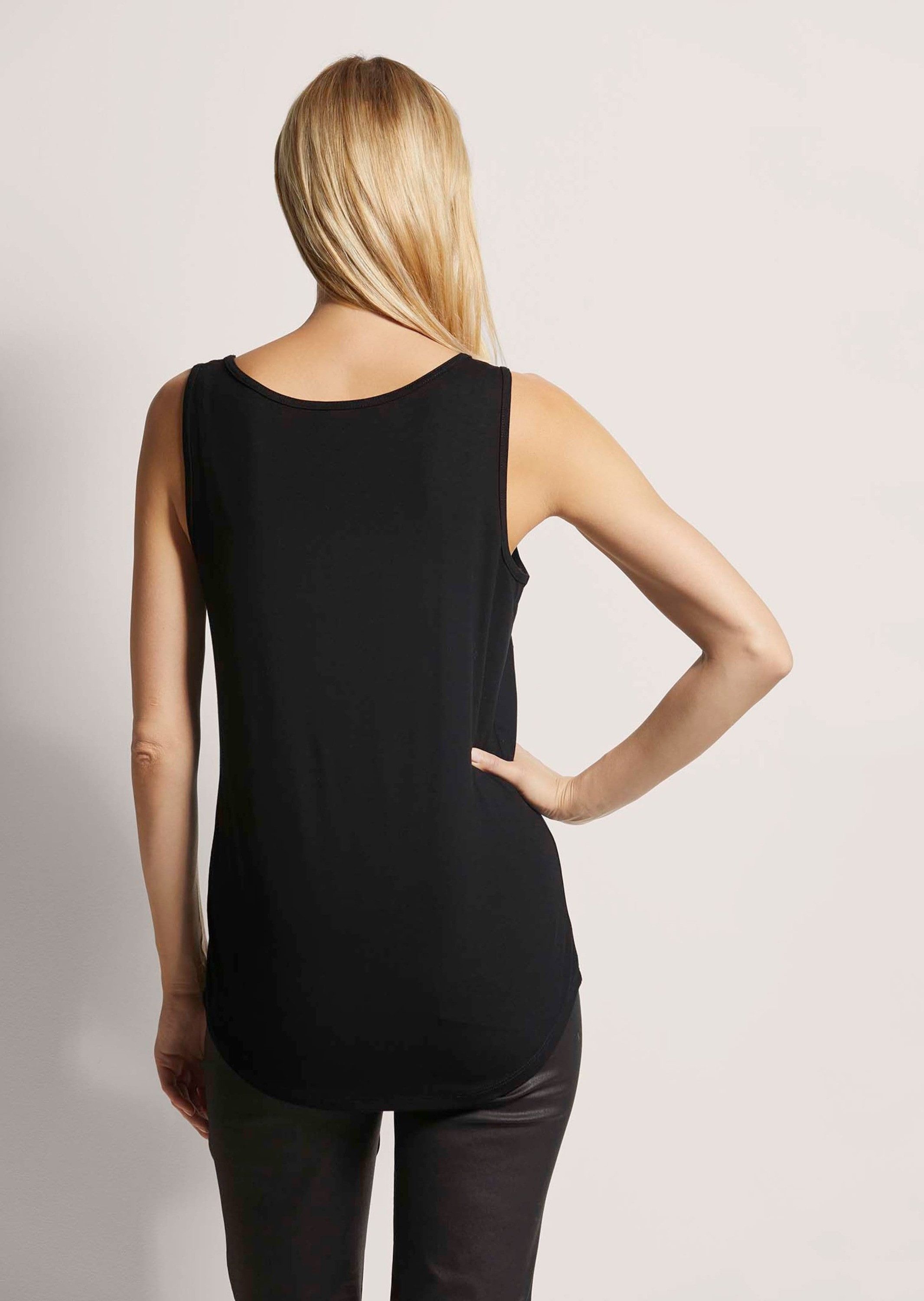 MADELEINE Kurzarmshirt Träger-Shirt mit Pailletten
