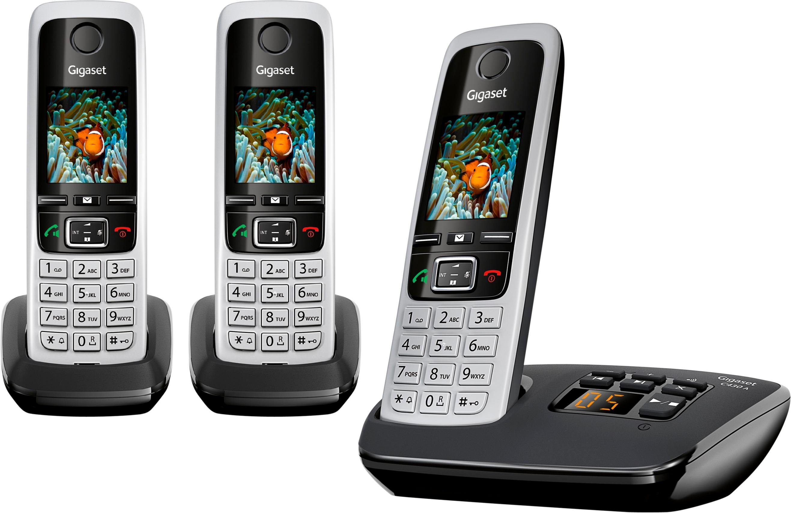 »C430A TRIO« Schnurloses DECT-Telefon (Mobilteile: 3) »C430A TRIO« Schnurloses DECT-Telefon (Mobilteile: 3)