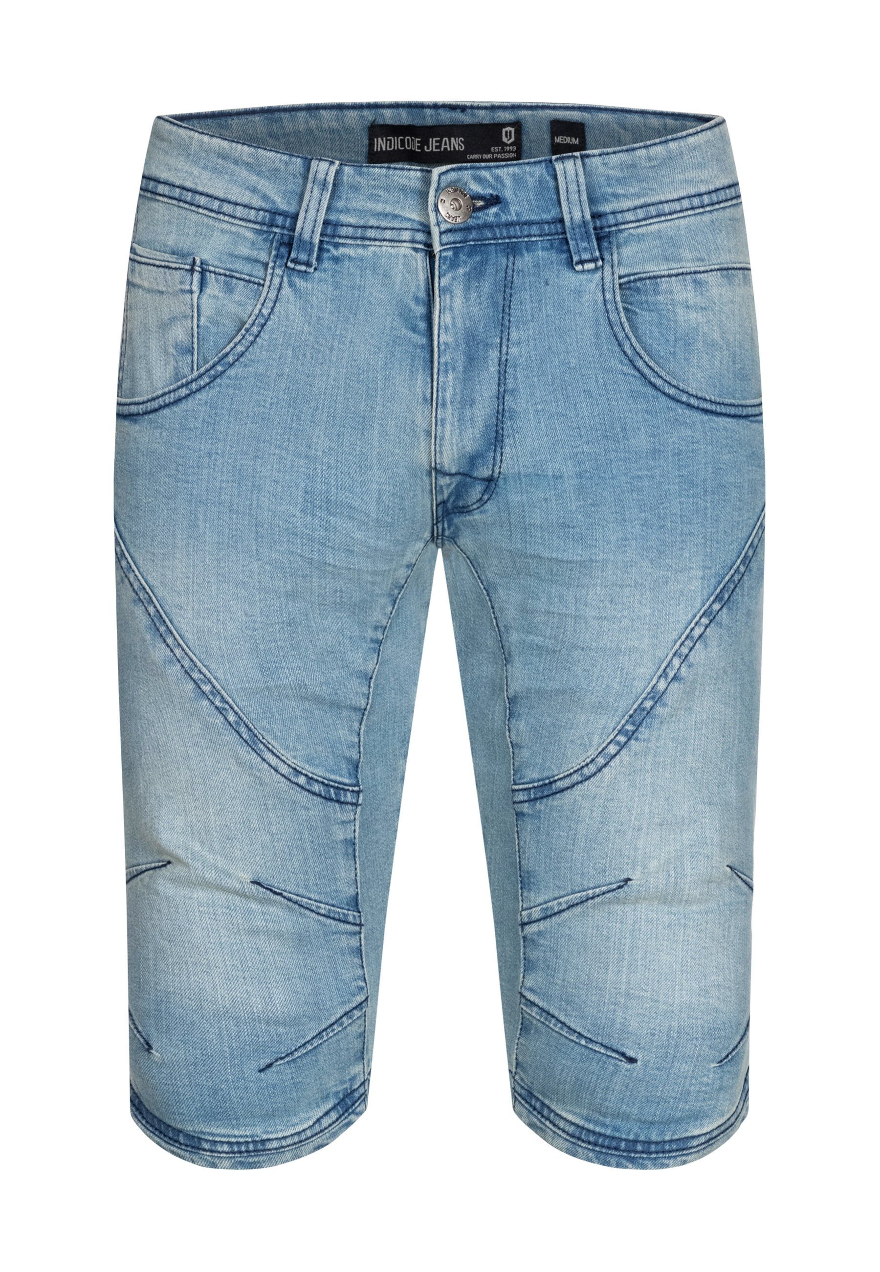 Indicode Jeansshorts Herren Leon Jeans Shorts Herrenshorts Denimshorts mit günstig online kaufen
