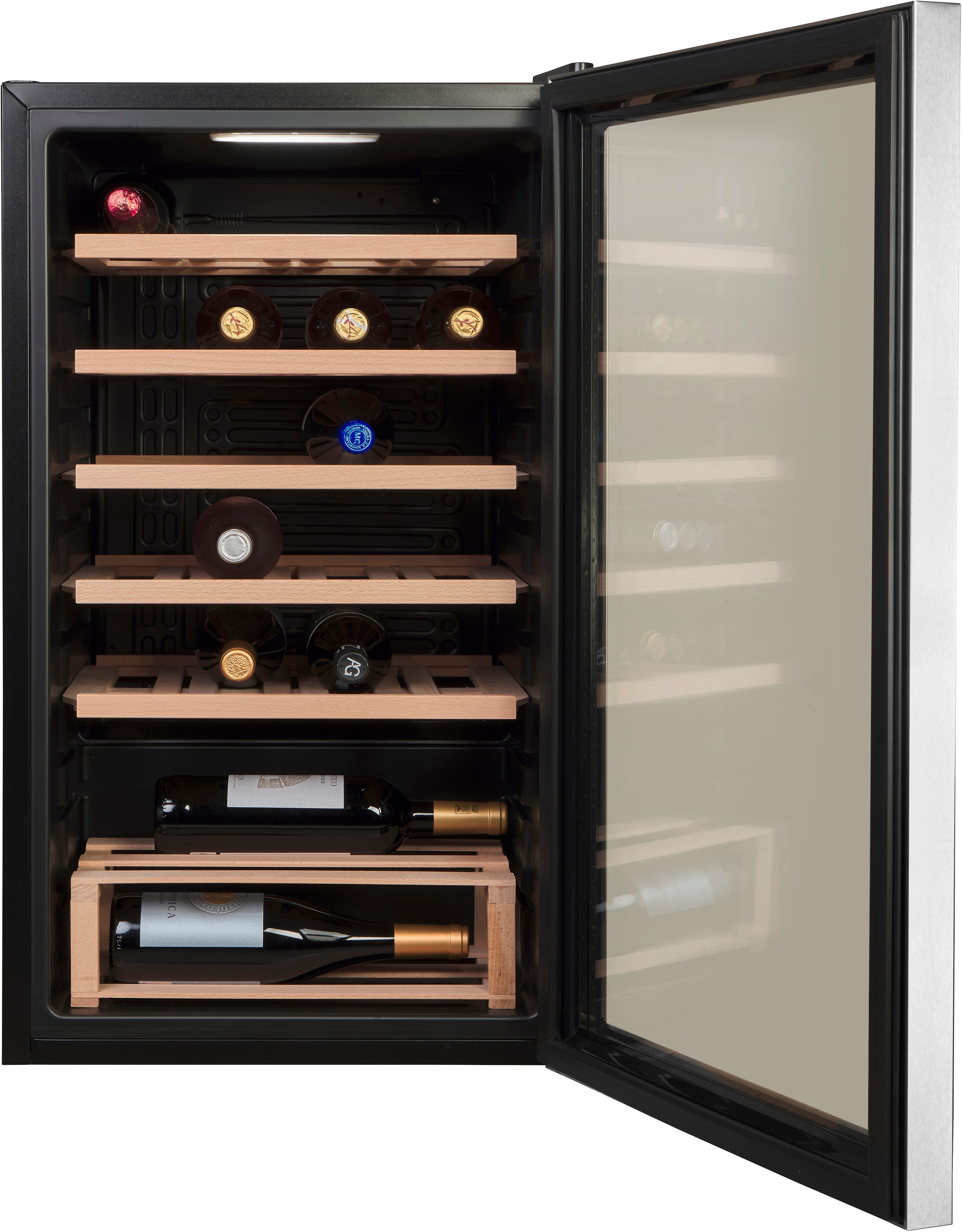 Hanseatic Weinkühlschrank HWC24FCBH-2, für 24 Standardflaschen á 0,75l