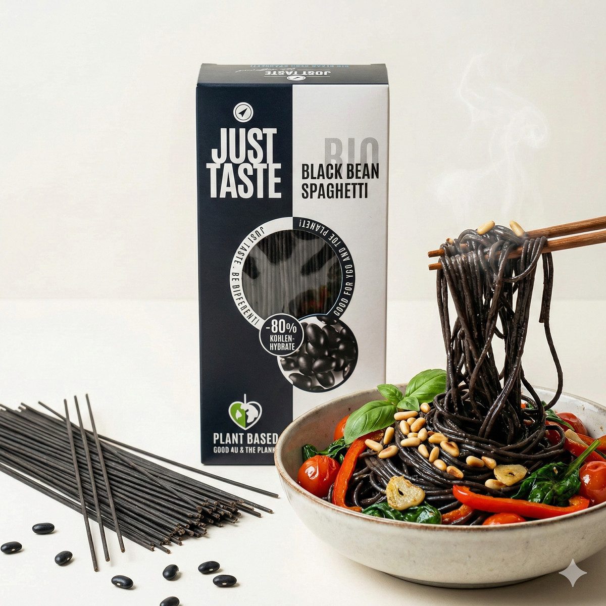 JUST Nudeln JUST TASTE Black Bean Spaghetti