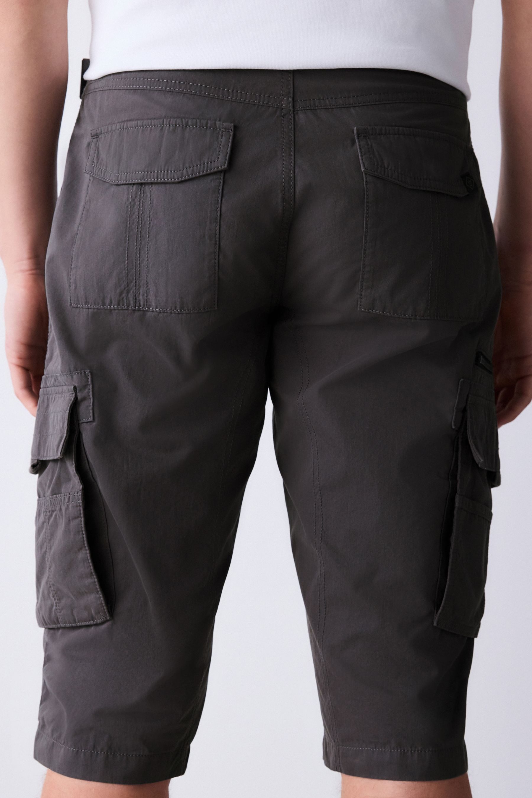 Next Cargoshorts Lange Cargo-Shorts mit Gürtel (2-tlg)