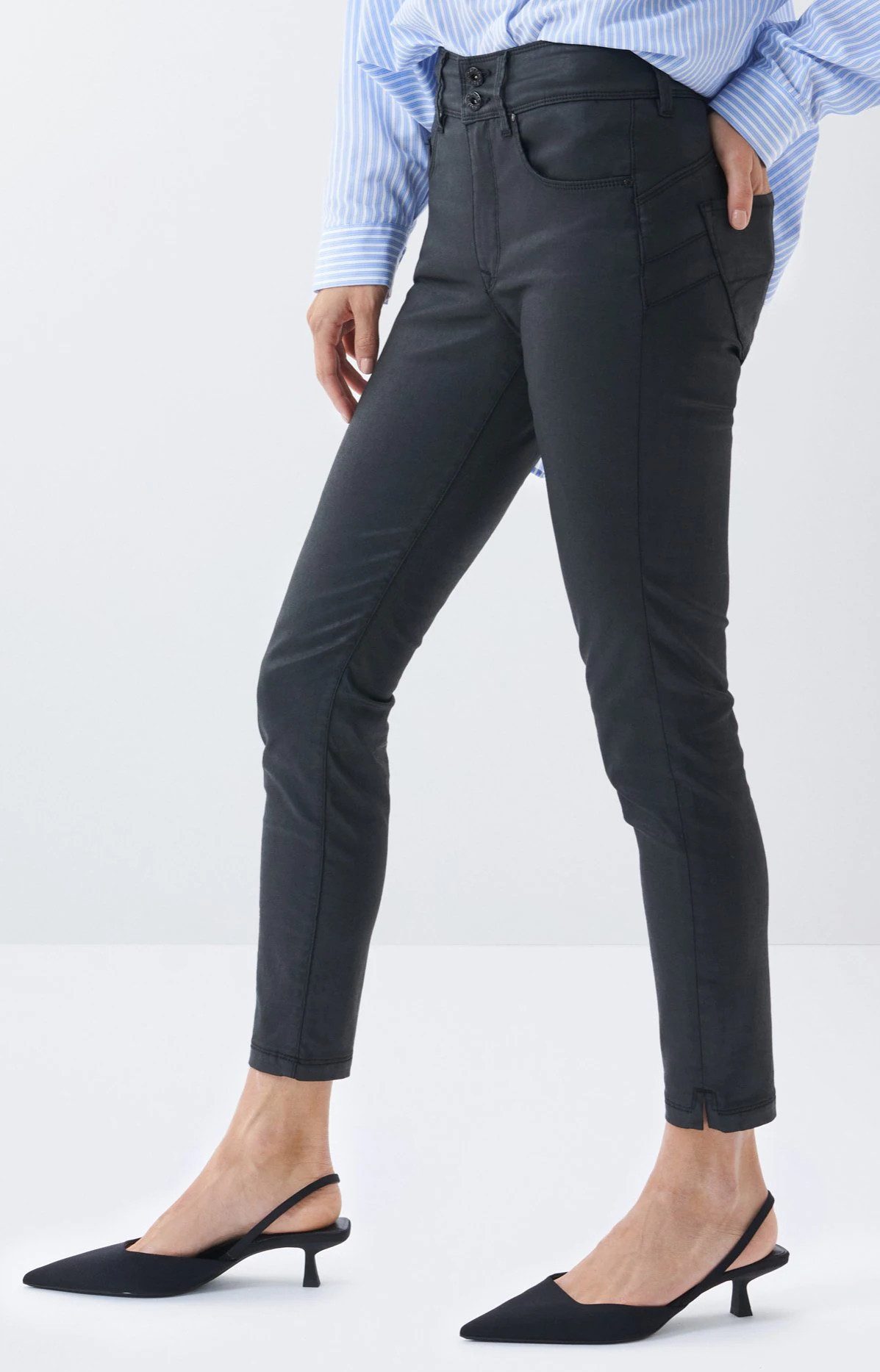 Salsa Stretch-Jeans SALSA JEANS SECRET PUSH IN SKINNY coated black 121997.0000